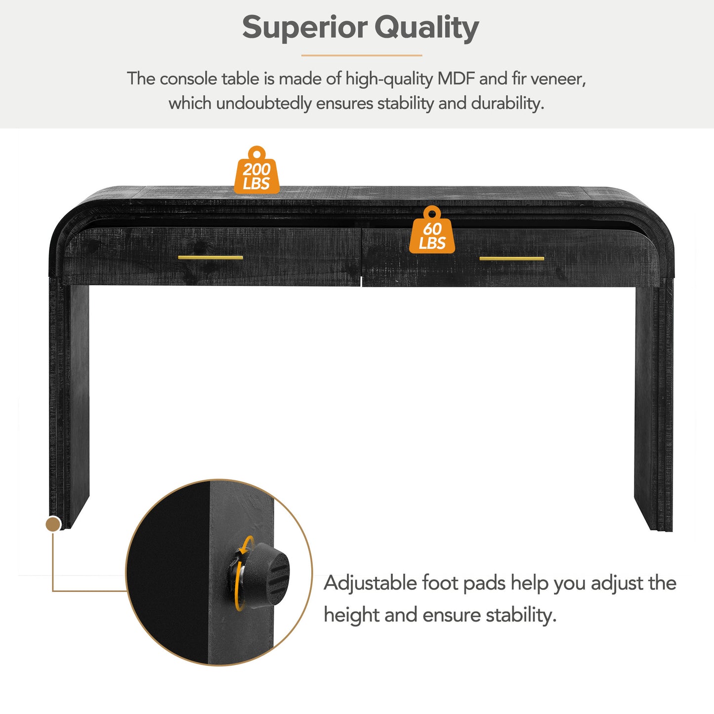 Unique Retro Silhouette Console Table