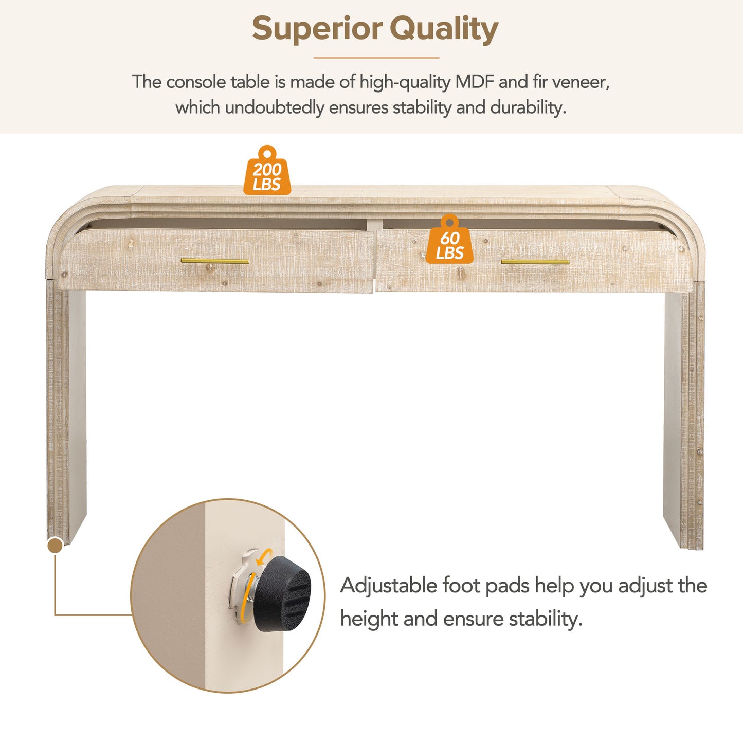 Unique Retro Silhouette Console Table