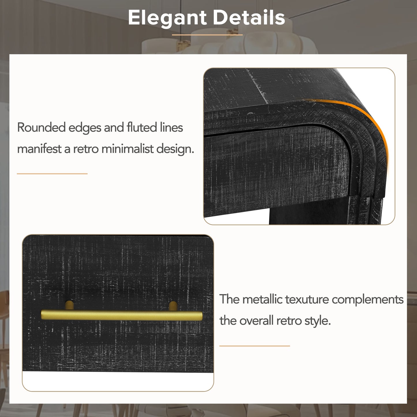 Unique Retro Silhouette Console Table