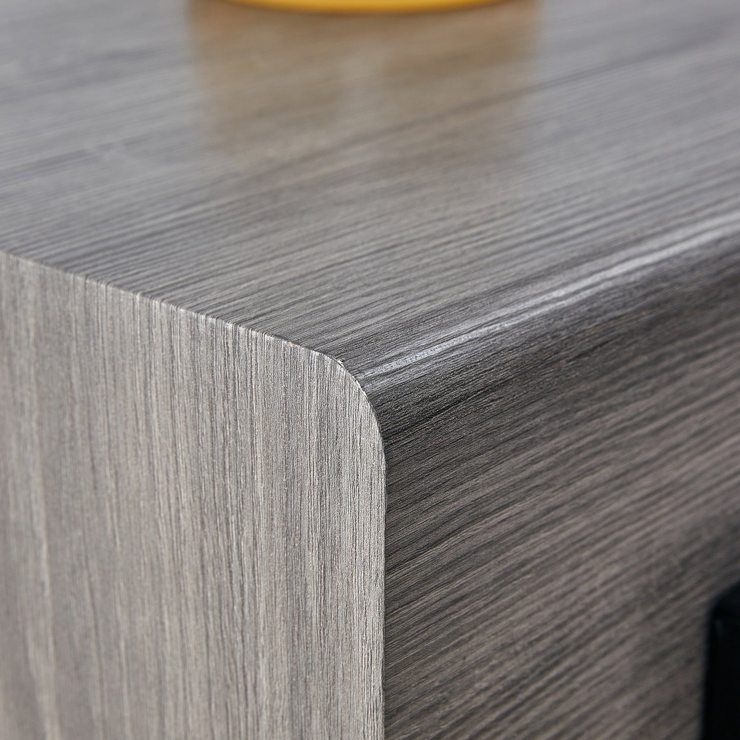 Living Room Coffee Table: MDF Build, Solid Wood Drawers, Black Metal Legs