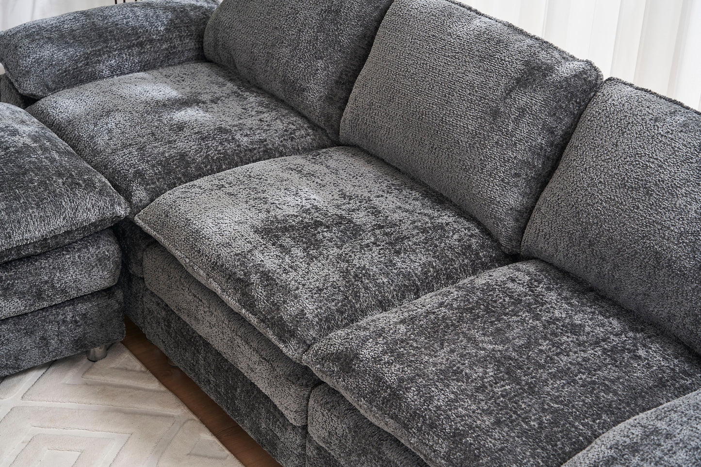 4 - Color Modern Sofa Couch: Deep Seating, Ottoman for Living Room