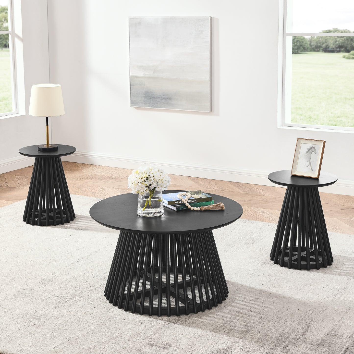 Modern minimalist solid wood  coffee table