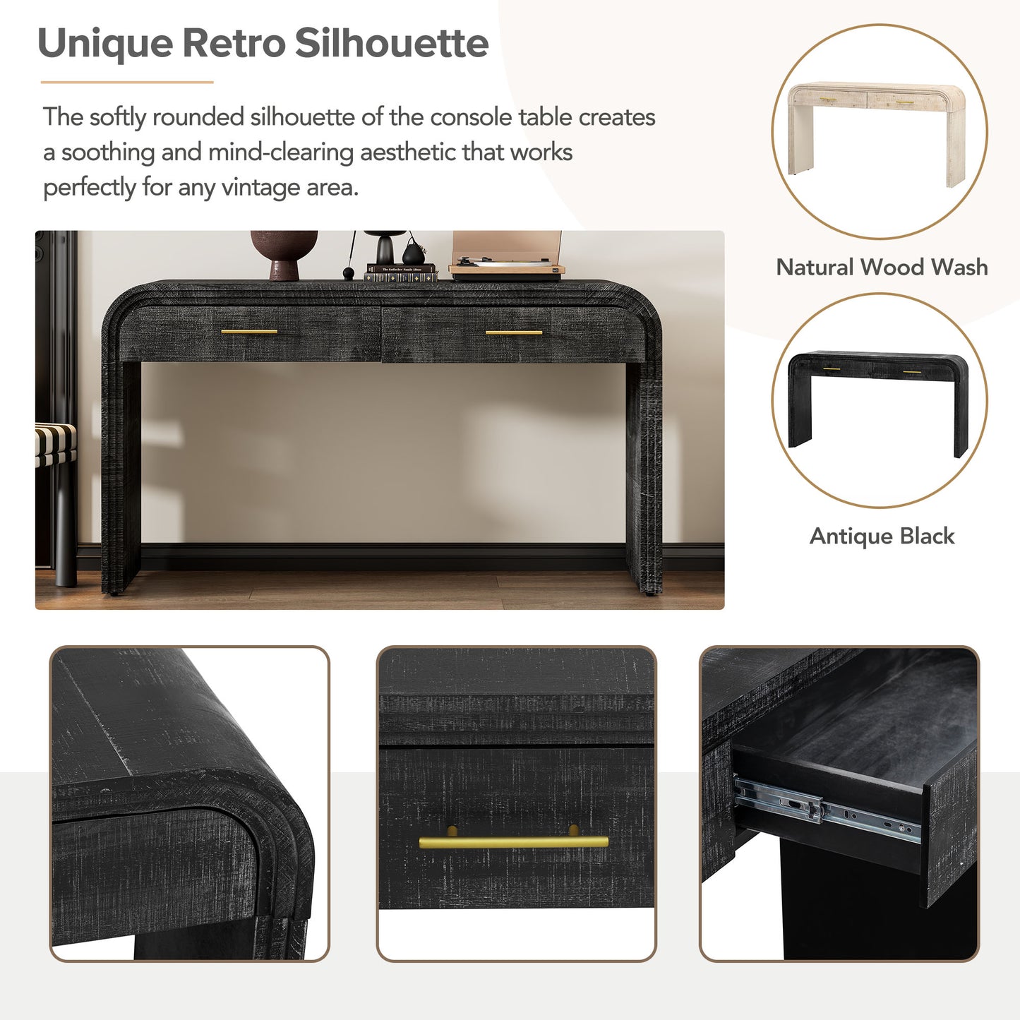 Unique Retro Silhouette Console Table