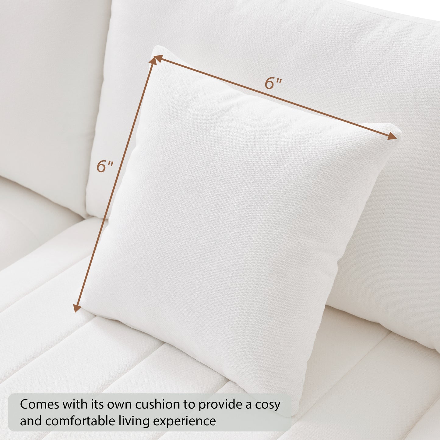 L-Shape 5-Seat Sofa with Ottoman - Vertical Stripes, 2 Pillow