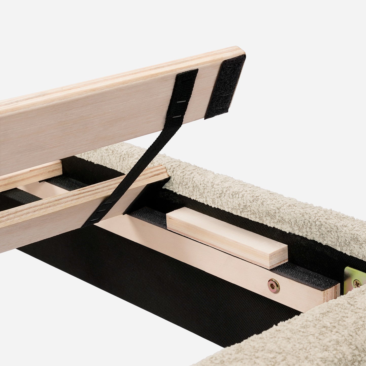 Dove Tufted Upholstered Platform Bed - Pearl White - Queen Size