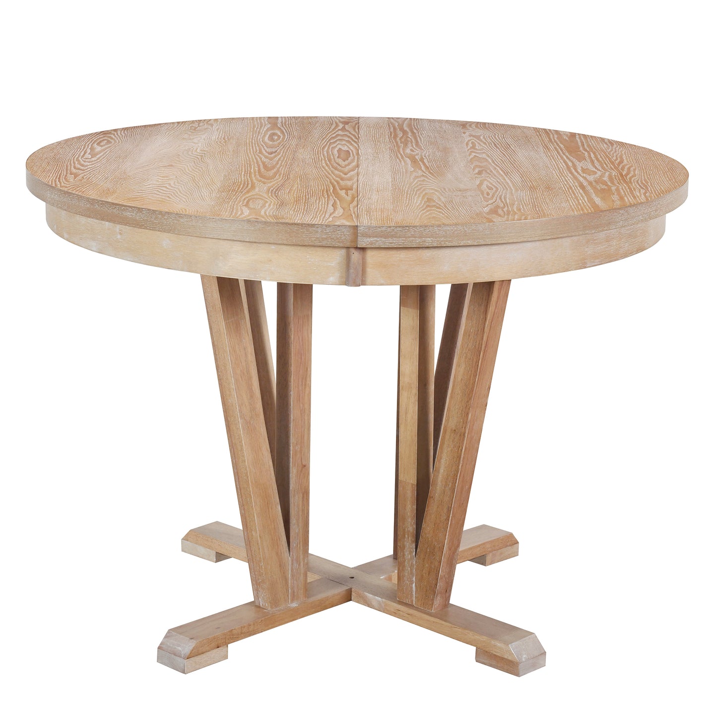 Rustic Kitchen Dining Set - Round, Extendable Table