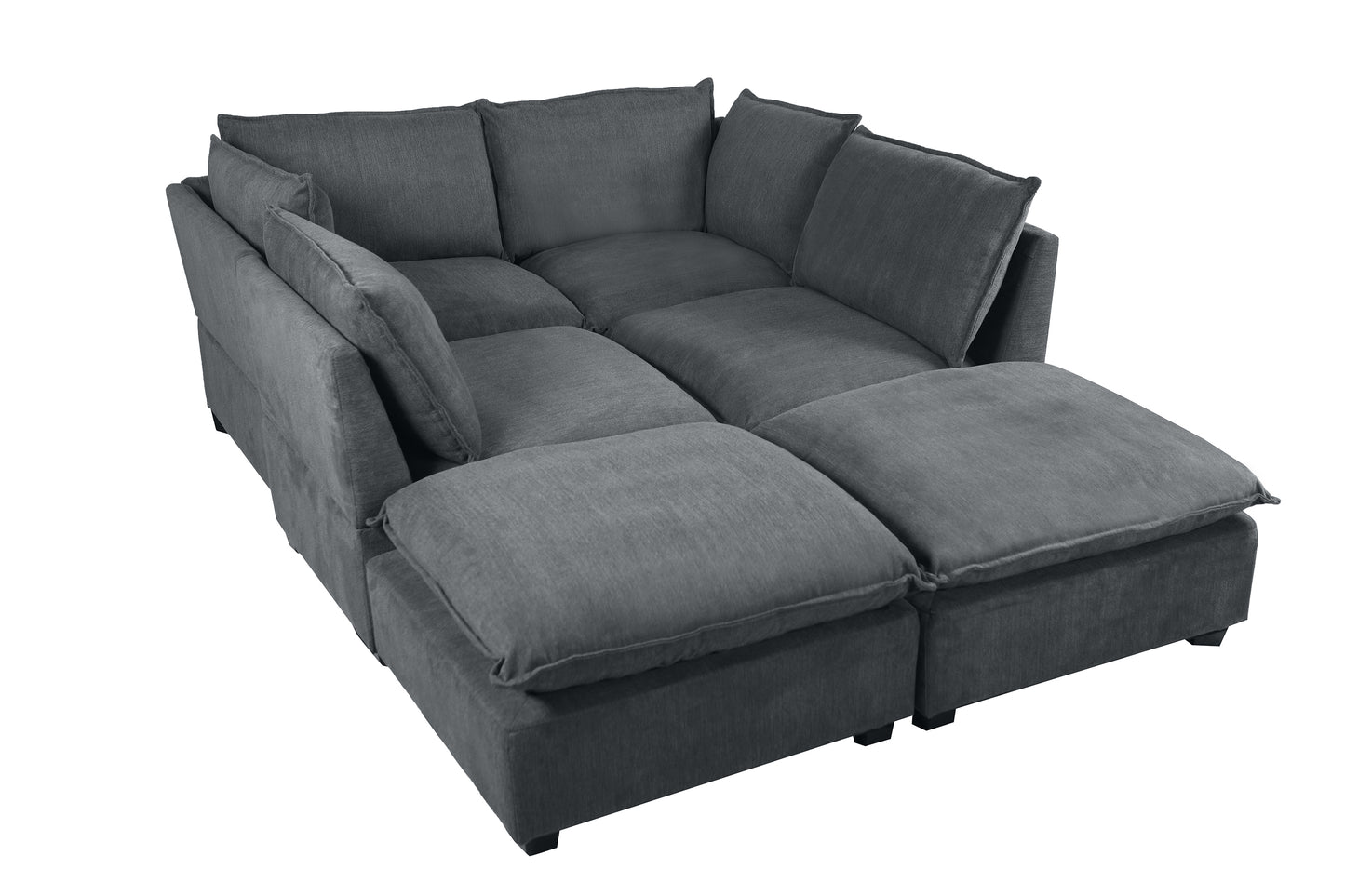 U-Shaped Sectional - Beige, Freely Combinable, Comfortable 3 Colors