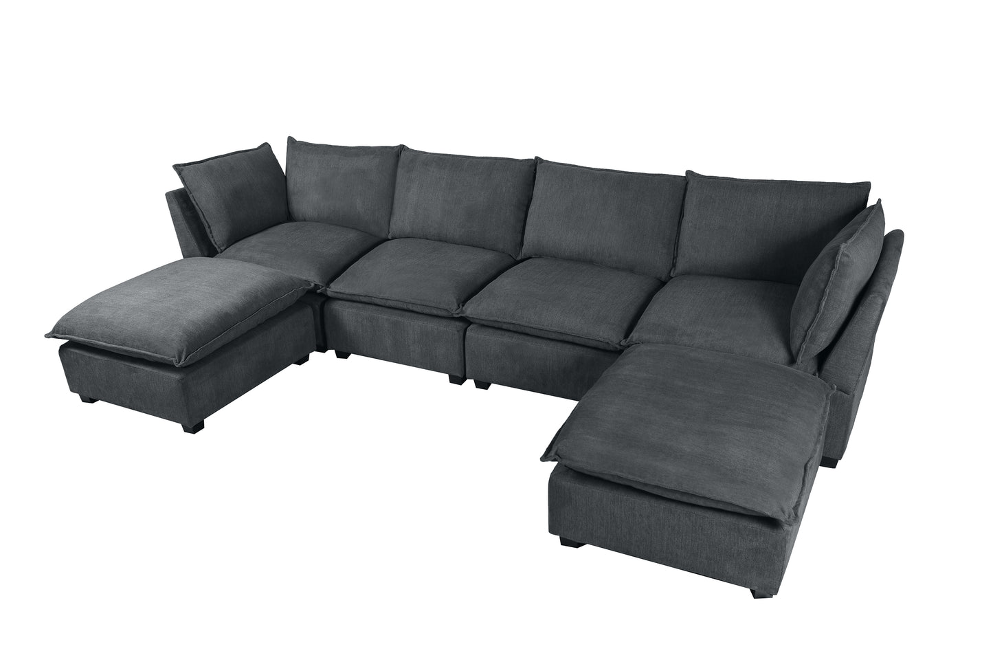 U-Shaped Sectional - Beige, Freely Combinable, Comfortable 3 Colors