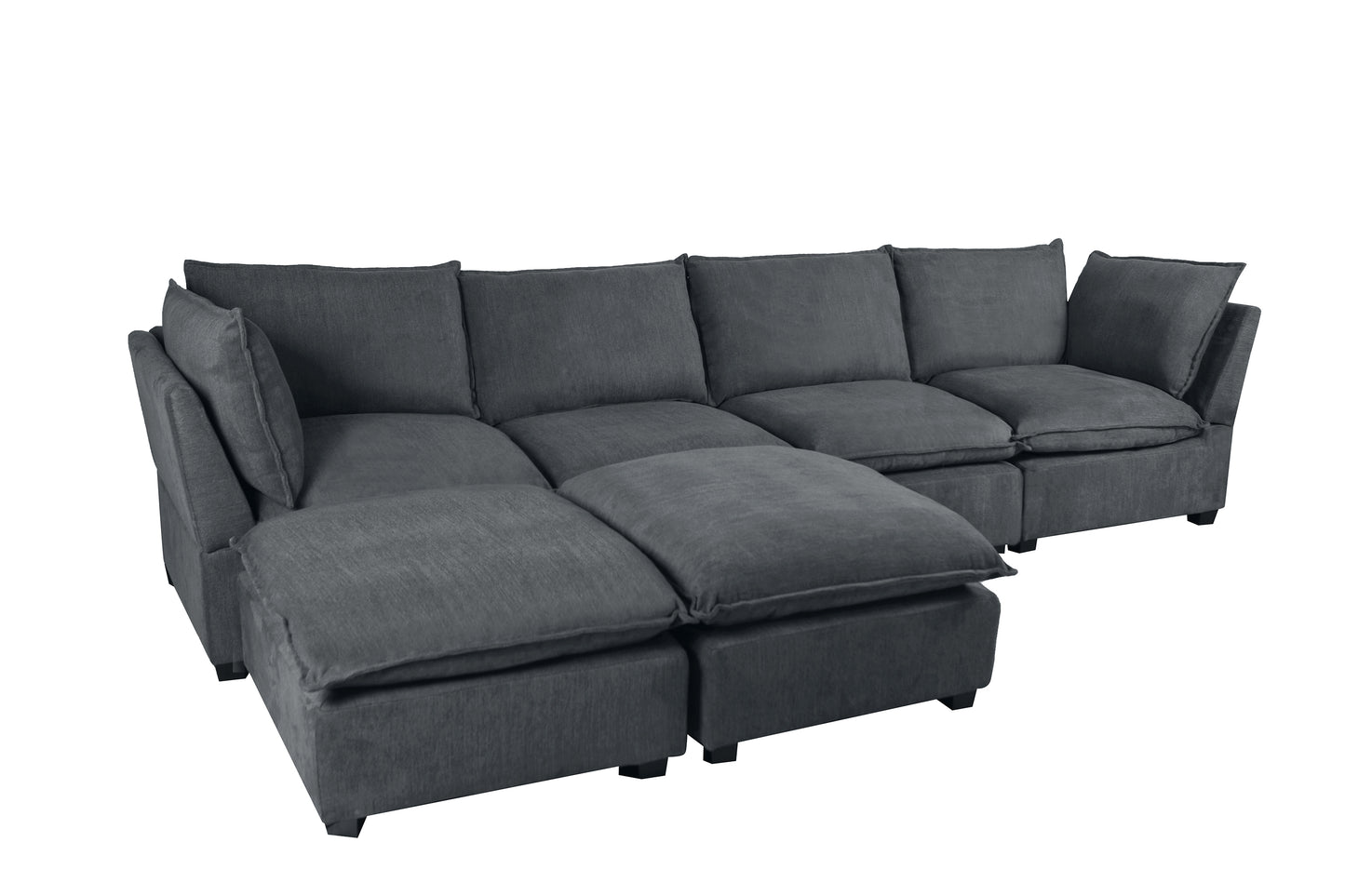 U-Shaped Sectional - Beige, Freely Combinable, Comfortable 3 Colors