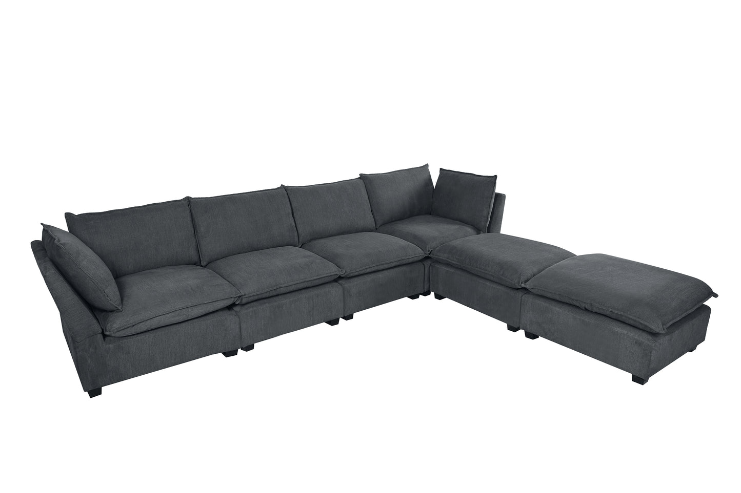 U-Shaped Sectional - Beige, Freely Combinable, Comfortable 3 Colors