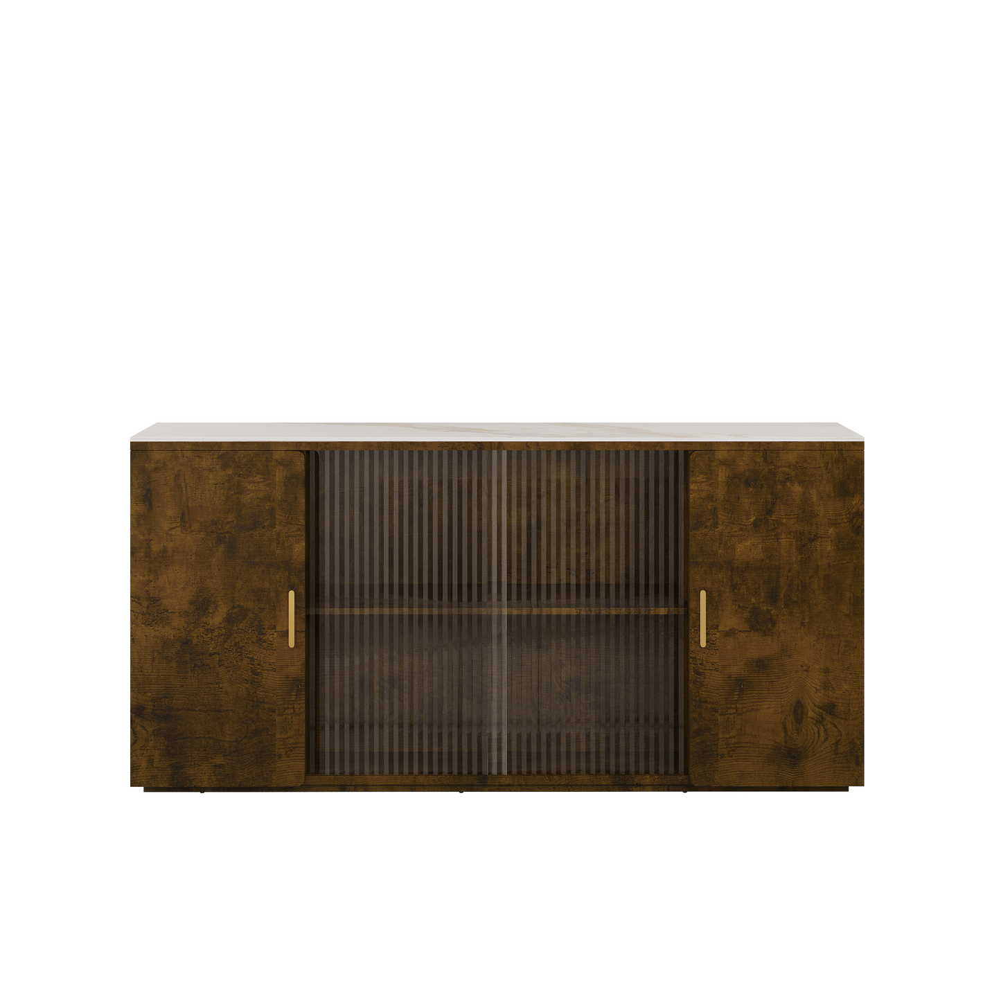 Wooden Side Cabinets - Glass Doors, Dust-Free Storage for Living, Dining Rooms