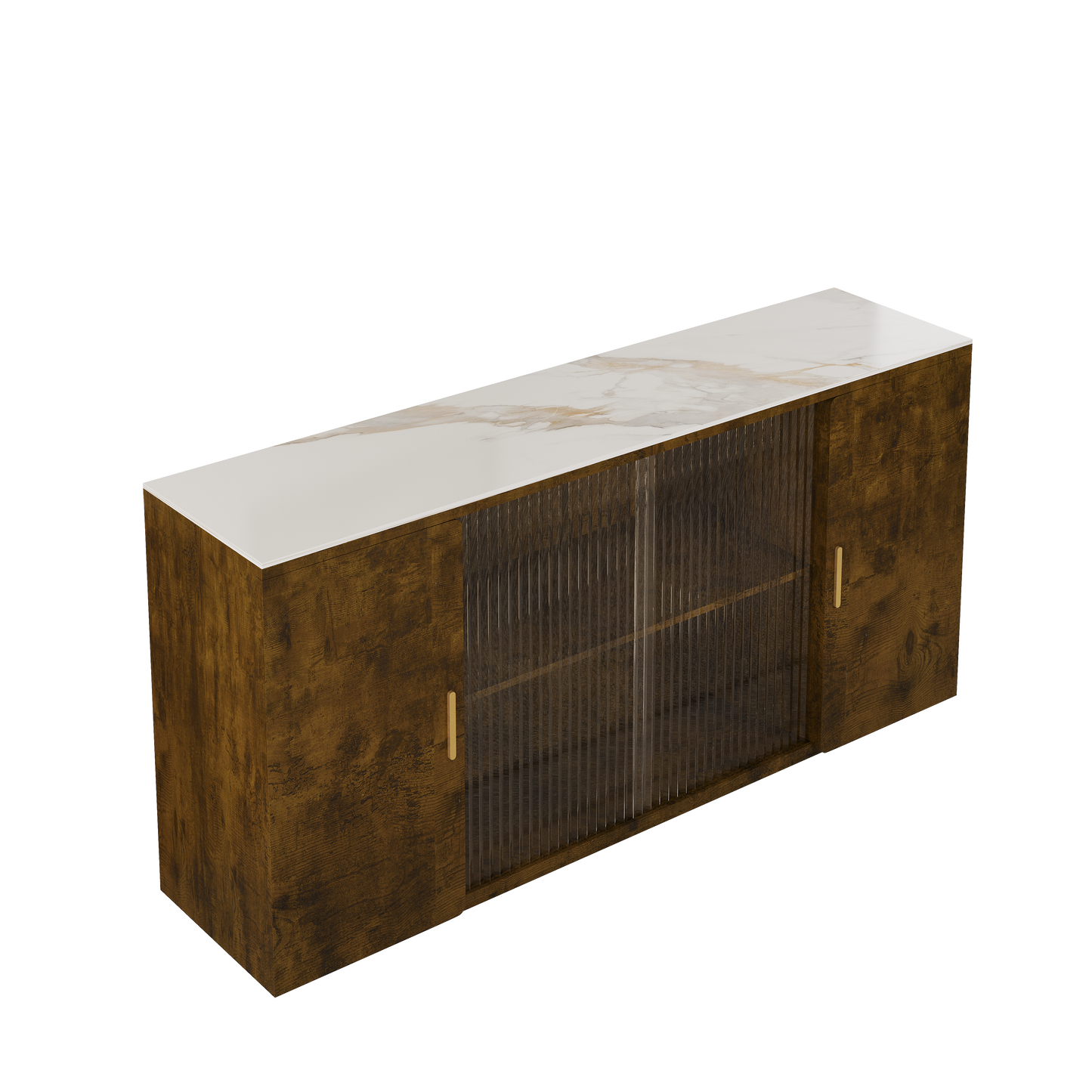 Wooden Side Cabinets - Glass Doors, Dust-Free Storage for Living, Dining Rooms