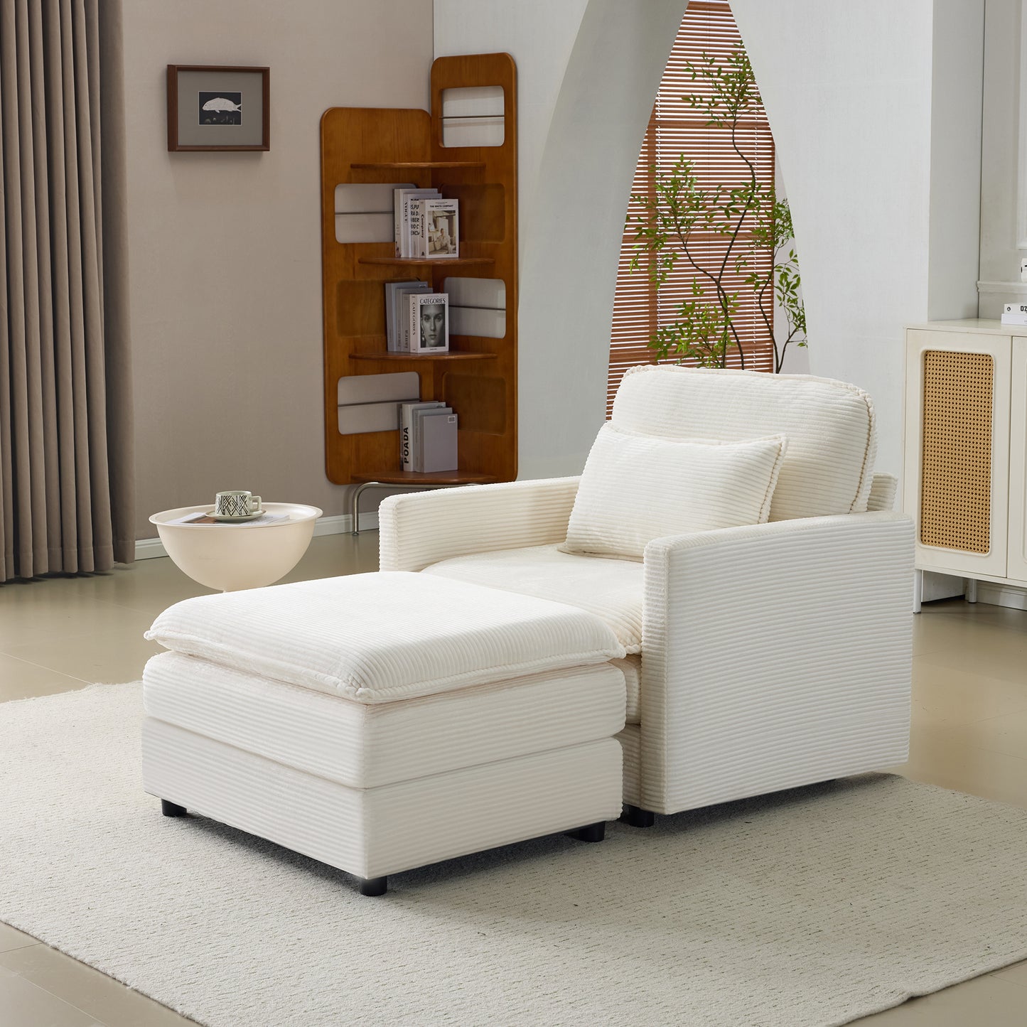 Modular Sectional Sofa 1-2-3-4 Seater with Chenille Cushions & Throw Pillows – Cloud Comfort Corduroy Sofa