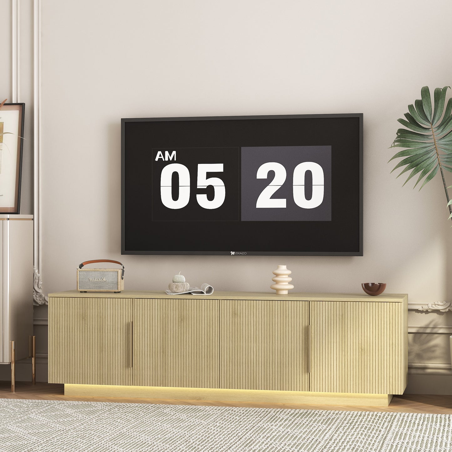 TV Cabinet Entertainment Center / TV Stand with 16 Color LED
