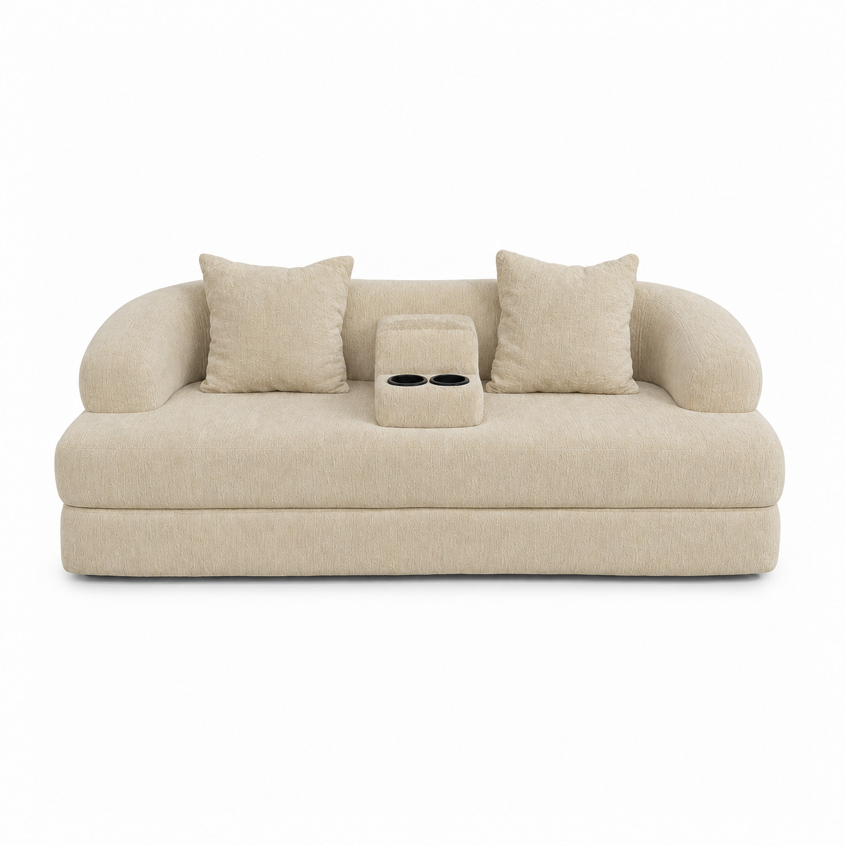 2-in-1 Convertible Sleeper Sofa Bed with Cup Holders