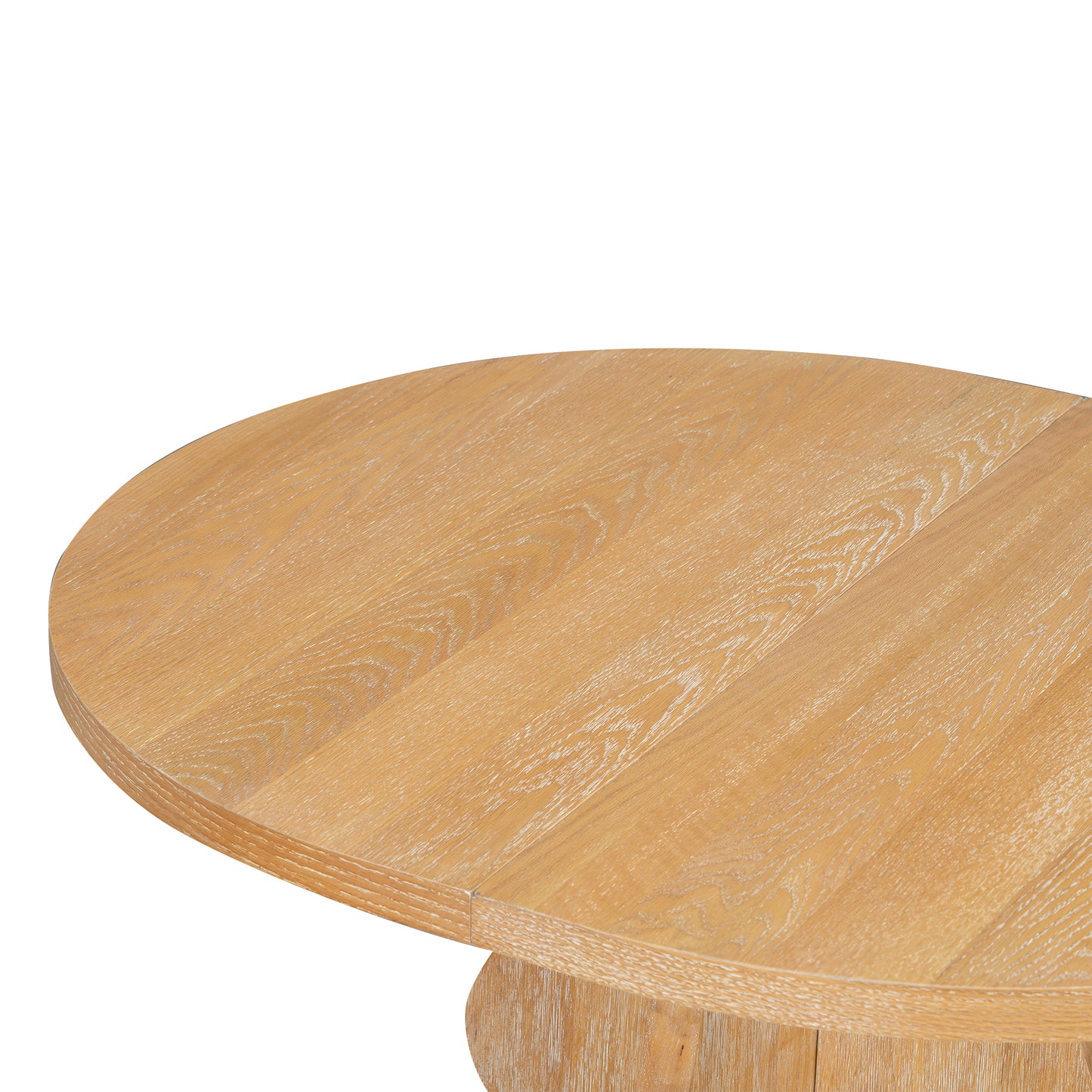 5-Piece Dining Table Set with 4 Upholstered Chairs – Extendable Wood Table with 15.7" Leaf
