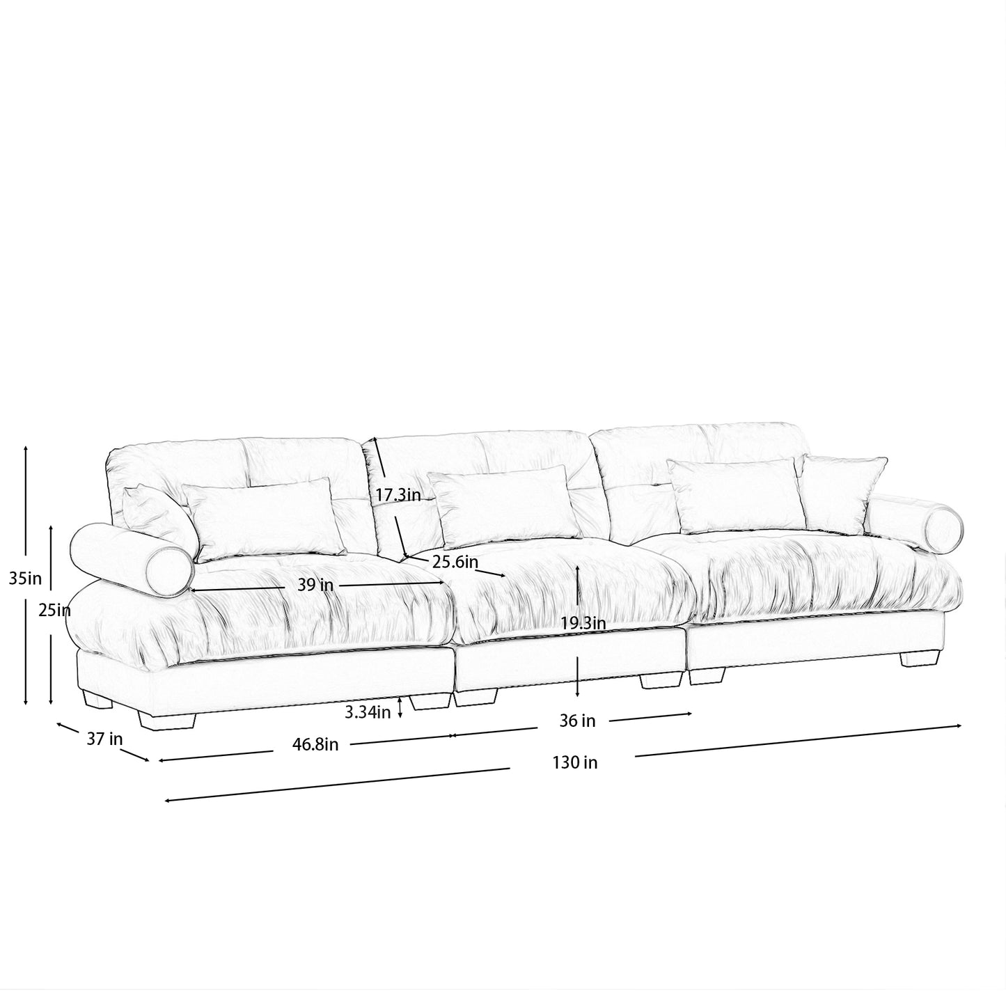 Deep Seat Cloud Couch Modular Velvet Sectional Sofa Couch with Movable Ottoman,Corner Sectional with Bolstered Armrests