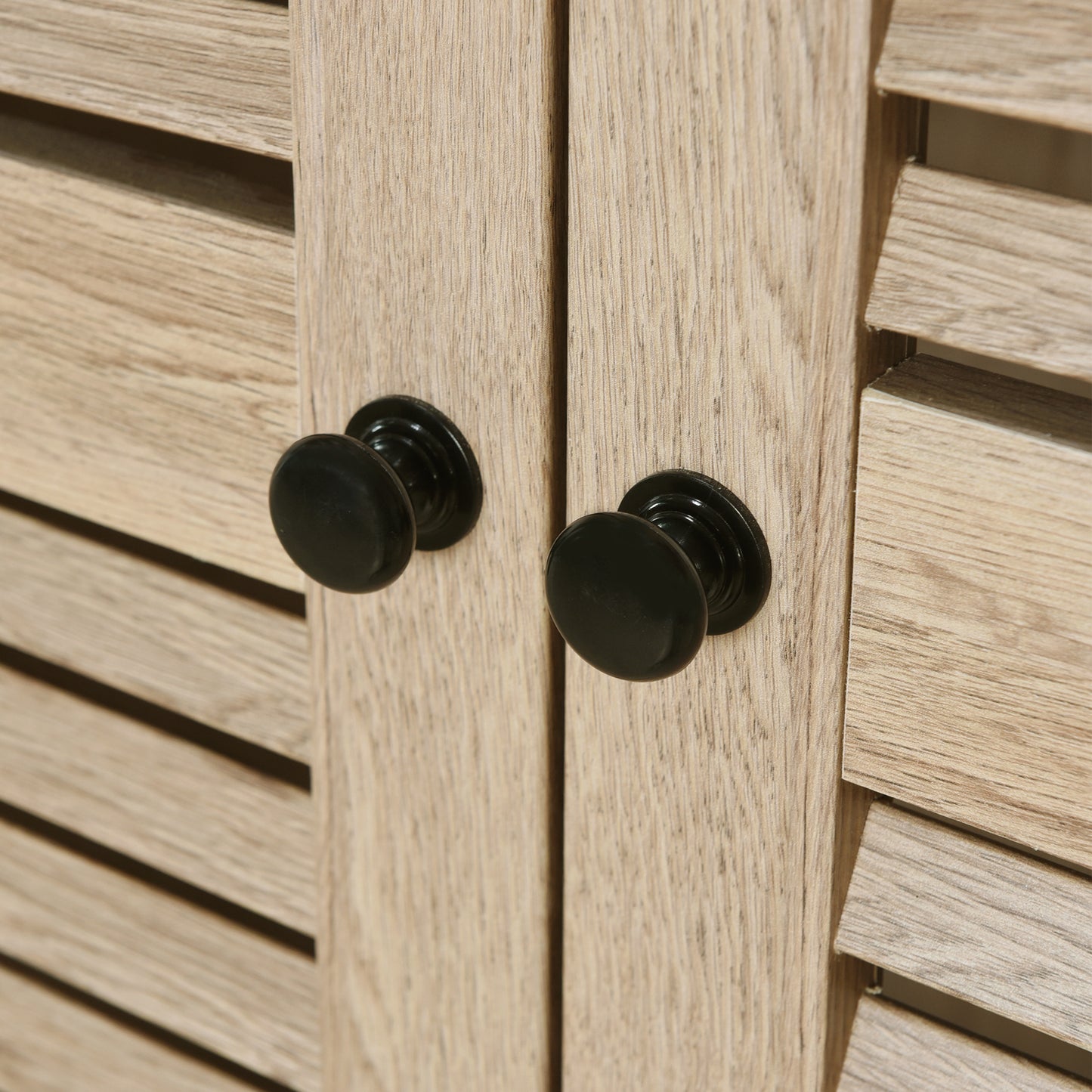 4 - Shutter Door Wardrobe Armoire: 2 Drawers for Organized Storage