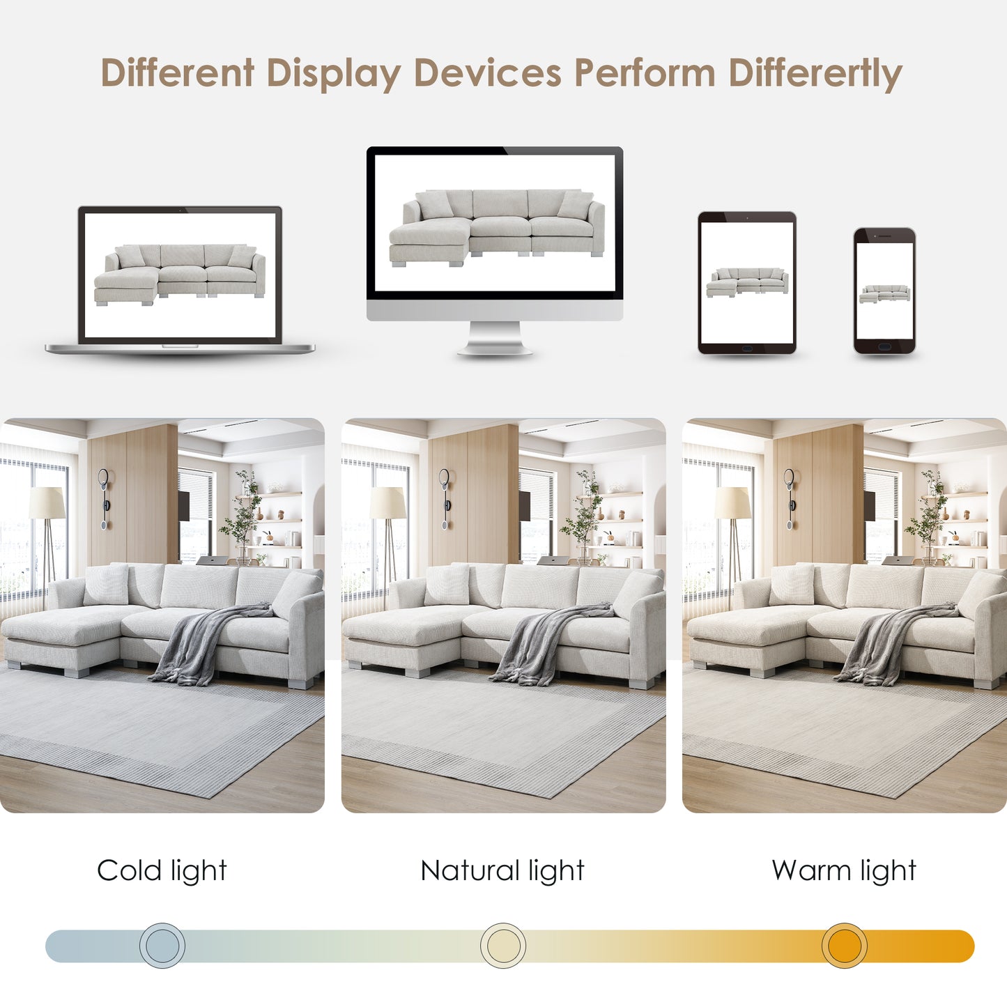 Modern 96*56" Cloud Sectional Sofa - 3 Colors for Home & Office