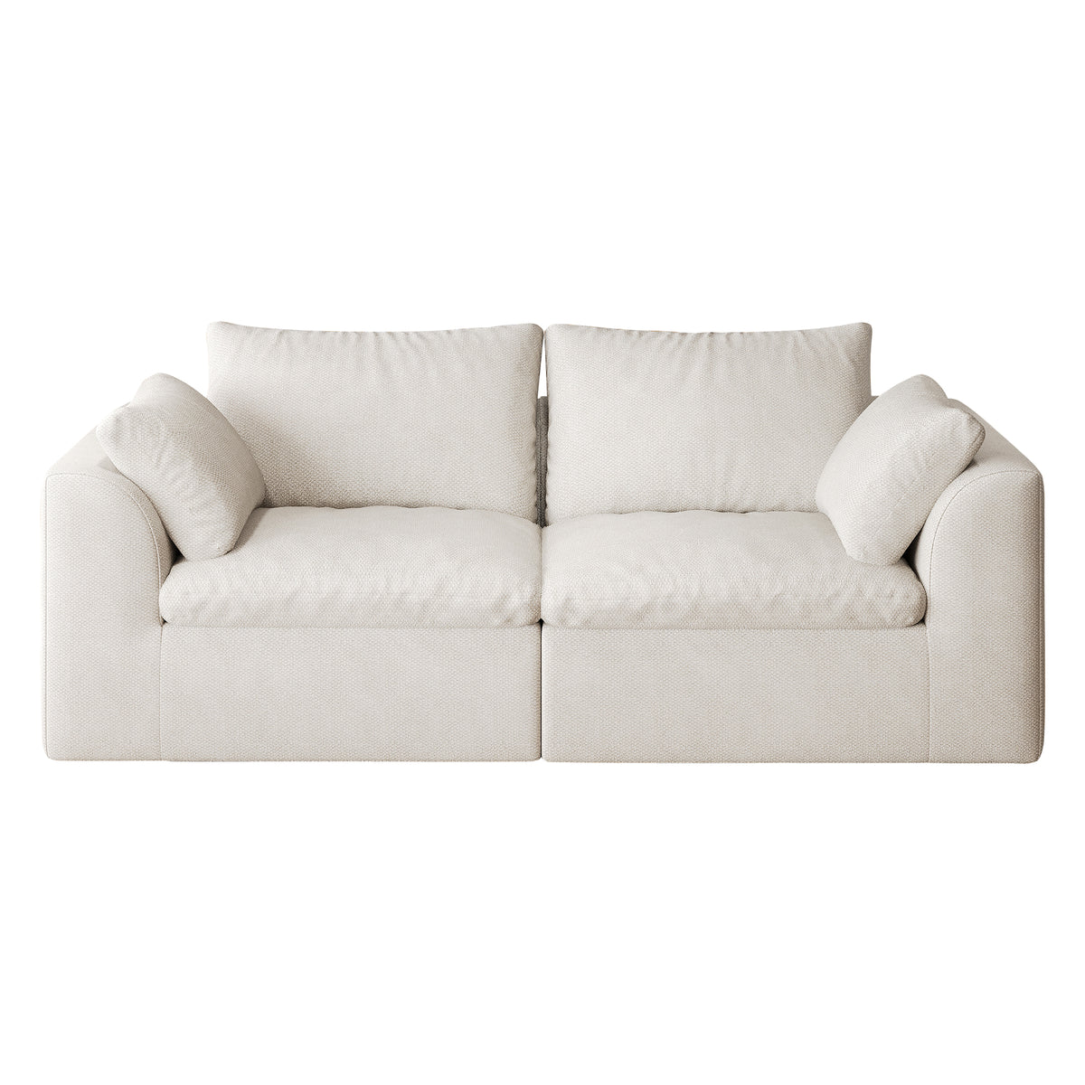 Vacuum Packed Cloud Sofa 2/3/4/5‑Seater, Modular Compressed Sofa Couch with Soft Cushion, Removable Covers for Living Room