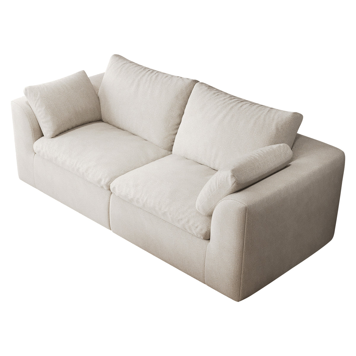 Vacuum Packed Cloud Sofa 2/3/4/5‑Seater, Modular Compressed Sofa Couch with Soft Cushion, Removable Covers for Living Room