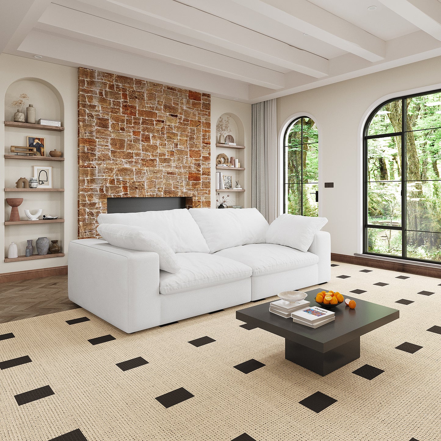 Modular Sectional Sofa Couch: Down - Filled, Cloud - Soft, Covers Washable & Replaceable for Living Room