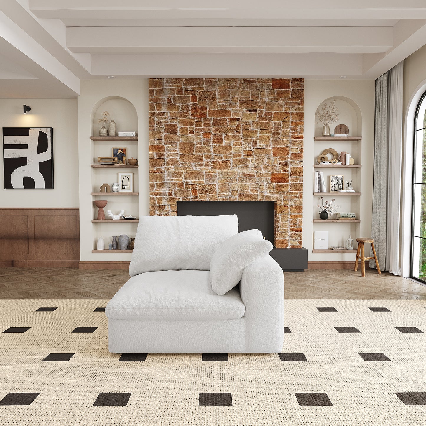 Modular Sectional Sofa Couch: Down - Filled, Cloud - Soft, Covers Washable & Replaceable for Living Room