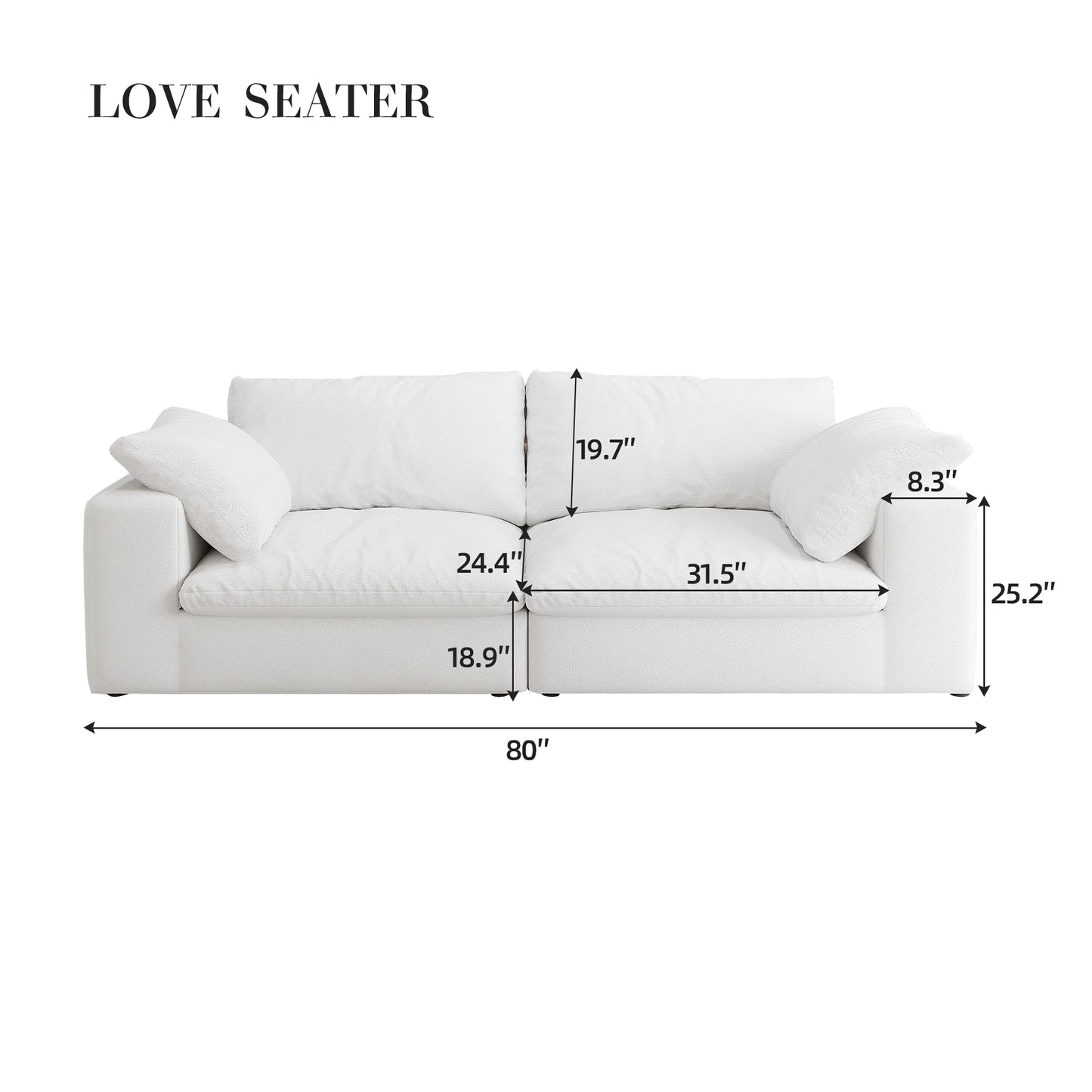 Modular Sectional Sofa Couch: Down - Filled, Cloud - Soft, Covers Washable & Replaceable for Living Room