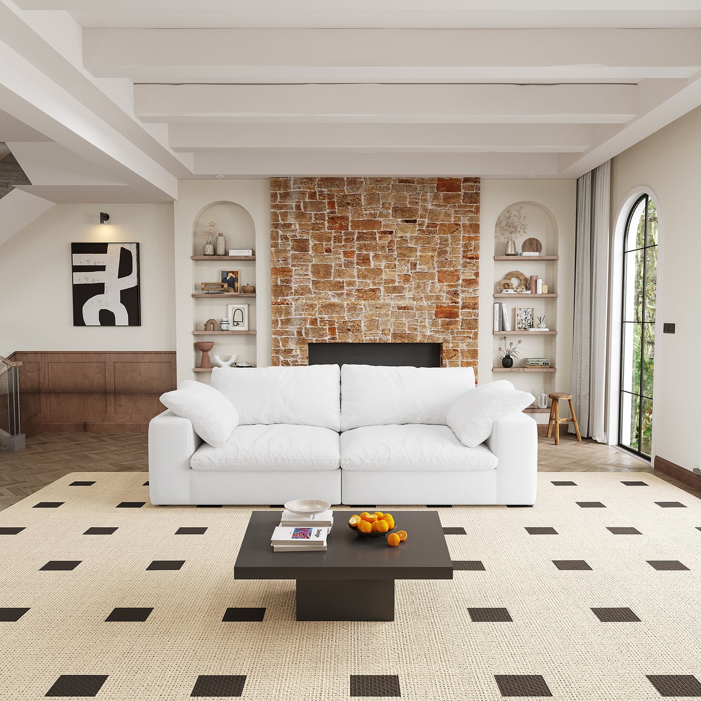 Modular Sectional Sofa Couch: Down - Filled, Cloud - Soft, Covers Washable & Replaceable for Living Room