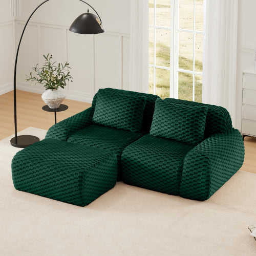 Modular Sectional Sofa for Living Room,Flannelette Fabric,Oversized 2-4 Seater Couch,Deep Seat,Boneless sofa