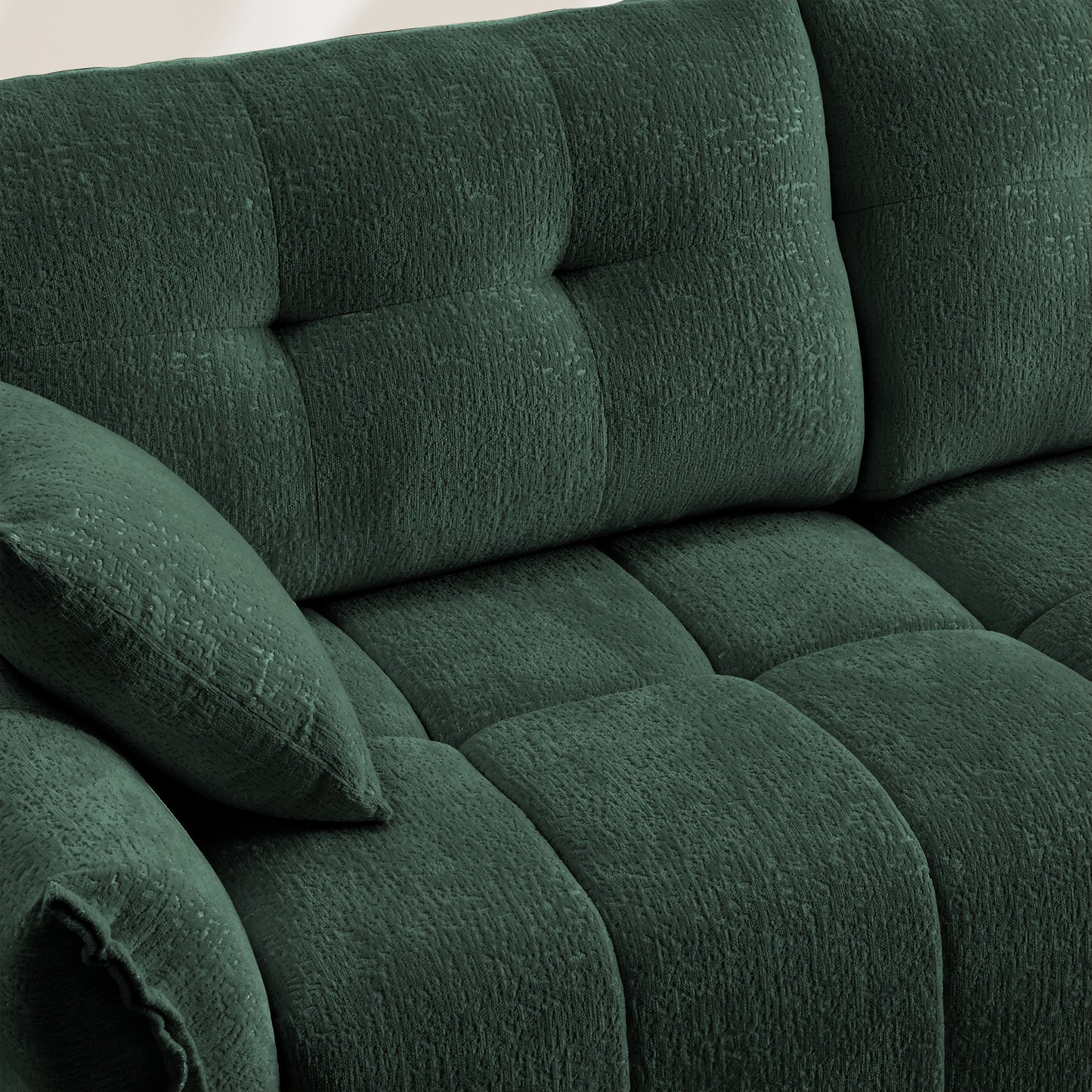 Ergonomic Single Seater-Two-Seater Sofa With High-Resilience Support Cushions And Throw Pillows