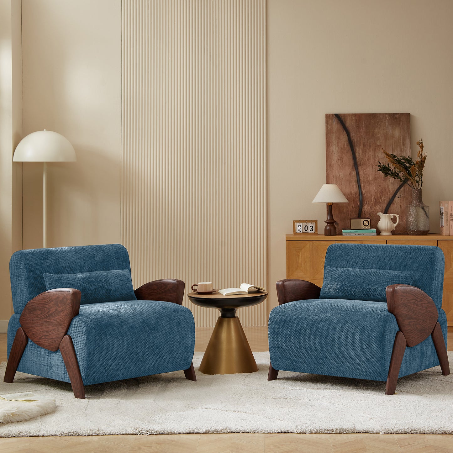 Accent Armchair with Plush Cushioning, Comfortable Armrests