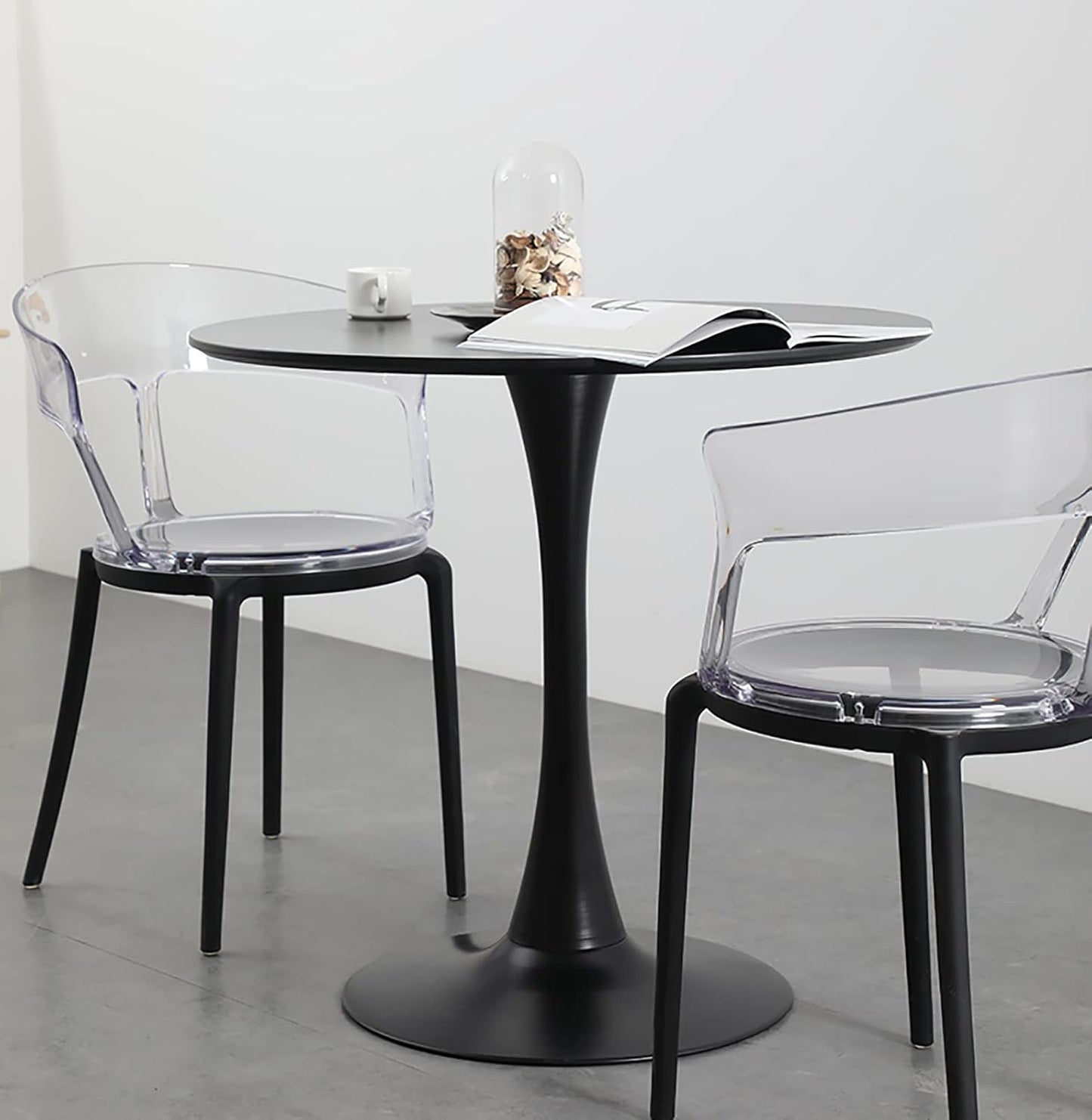 Round Coffee  Table, Modern Dining Table, MDF Top and Steel Base Tulip Round Kitchen Table