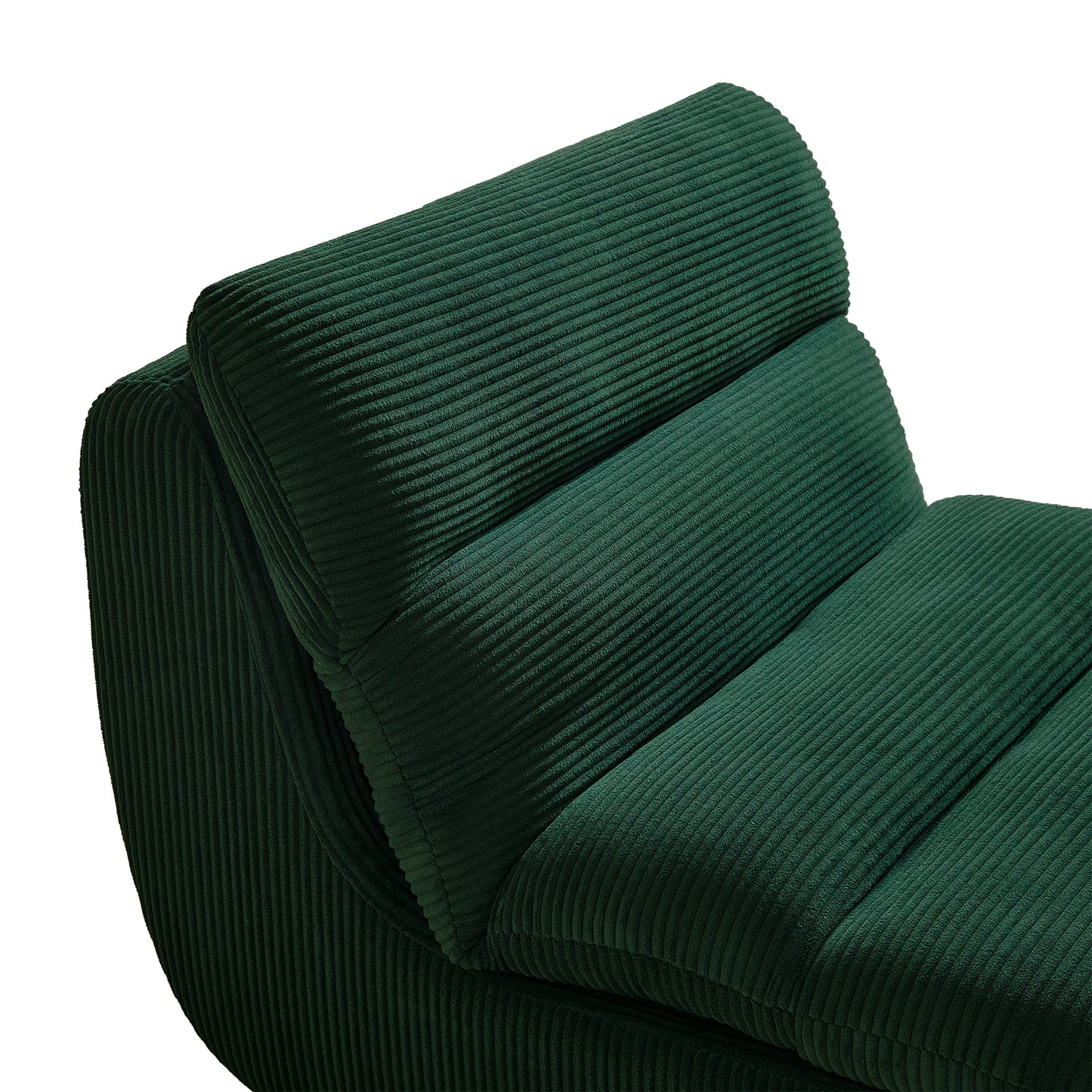 Cozy Corduroy Recliner Modern Compressed Lounge Chair with Ottoman