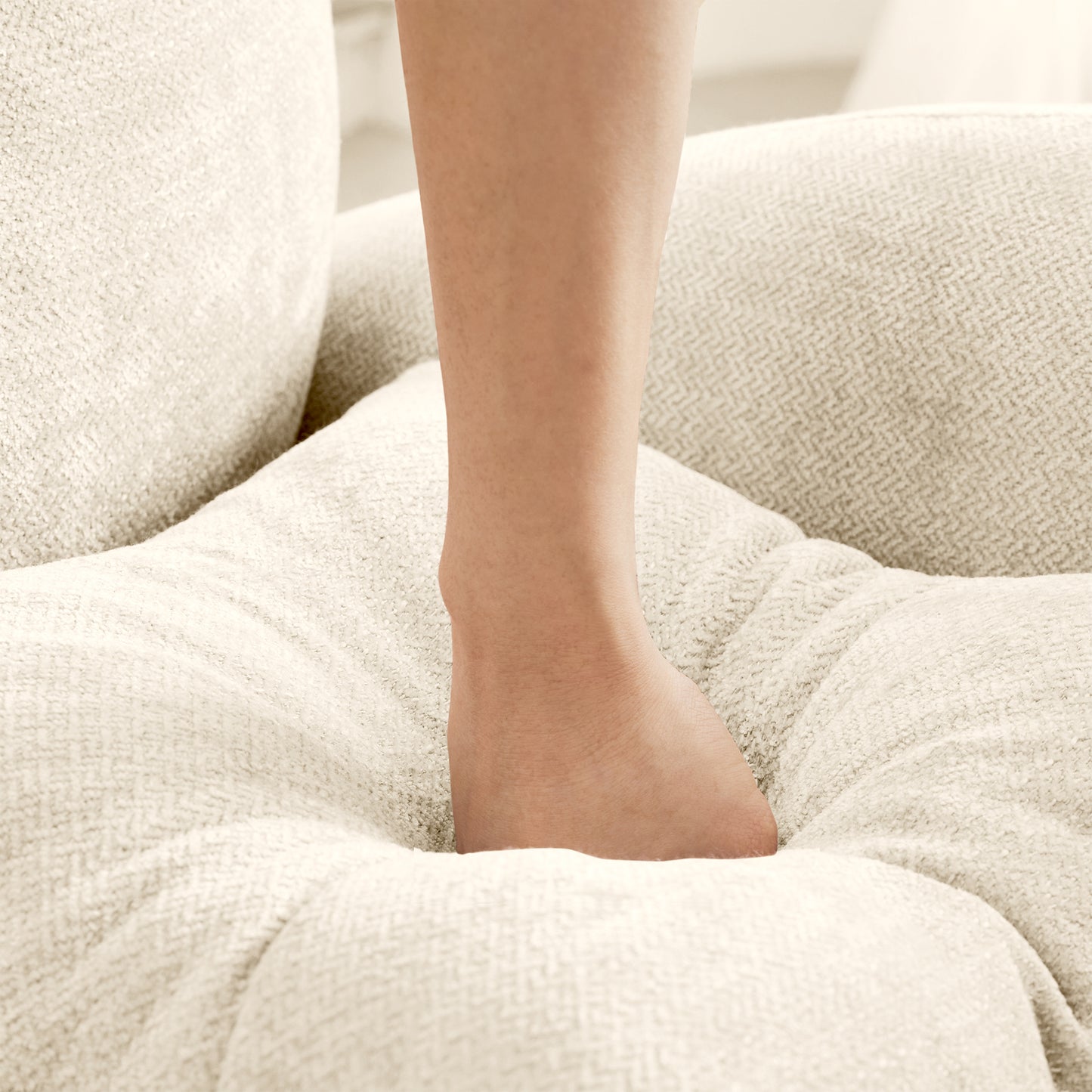 Modular Sectional Couch Chenille Fabric High-Density Foam 2-4 Seats ottoman Optional