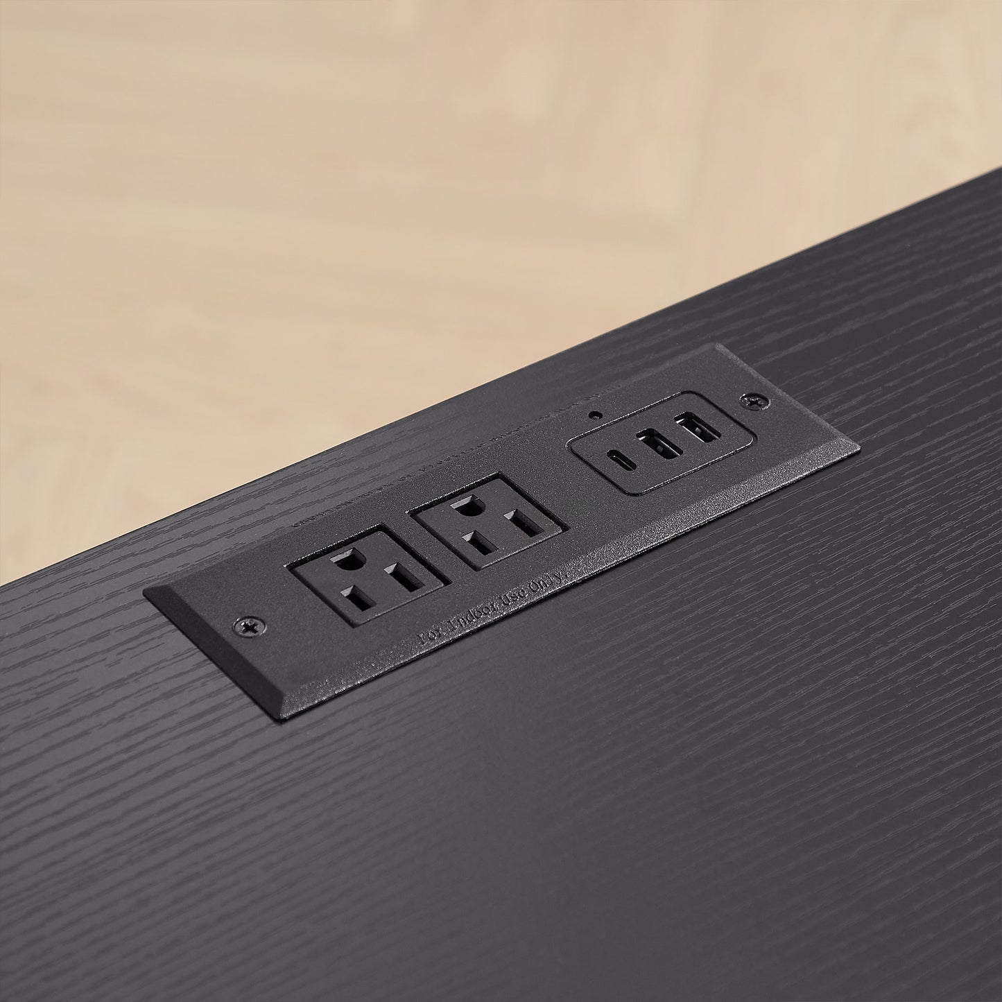 Mid - Century Modern Desk: USB Ports, Power Outlet, Drawers for Home Office