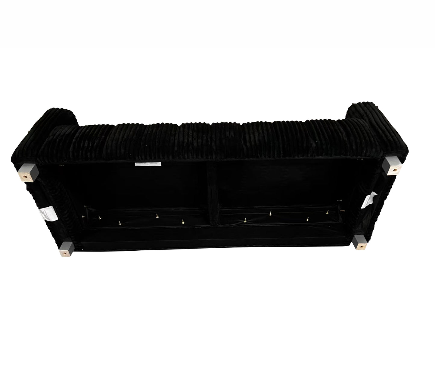 82-inch premium corduroy two-seater sofa with metal legs and cushions