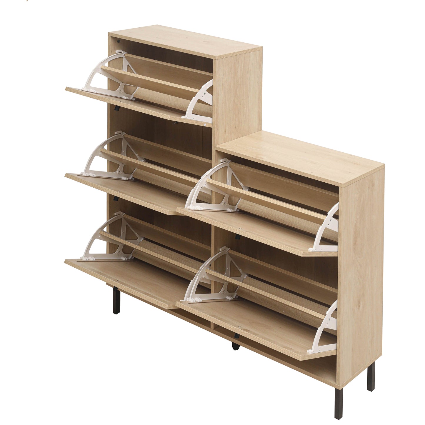 5 - Door Rattan Freestanding Shoe Rack: Ideal Entryway Shoe Storage