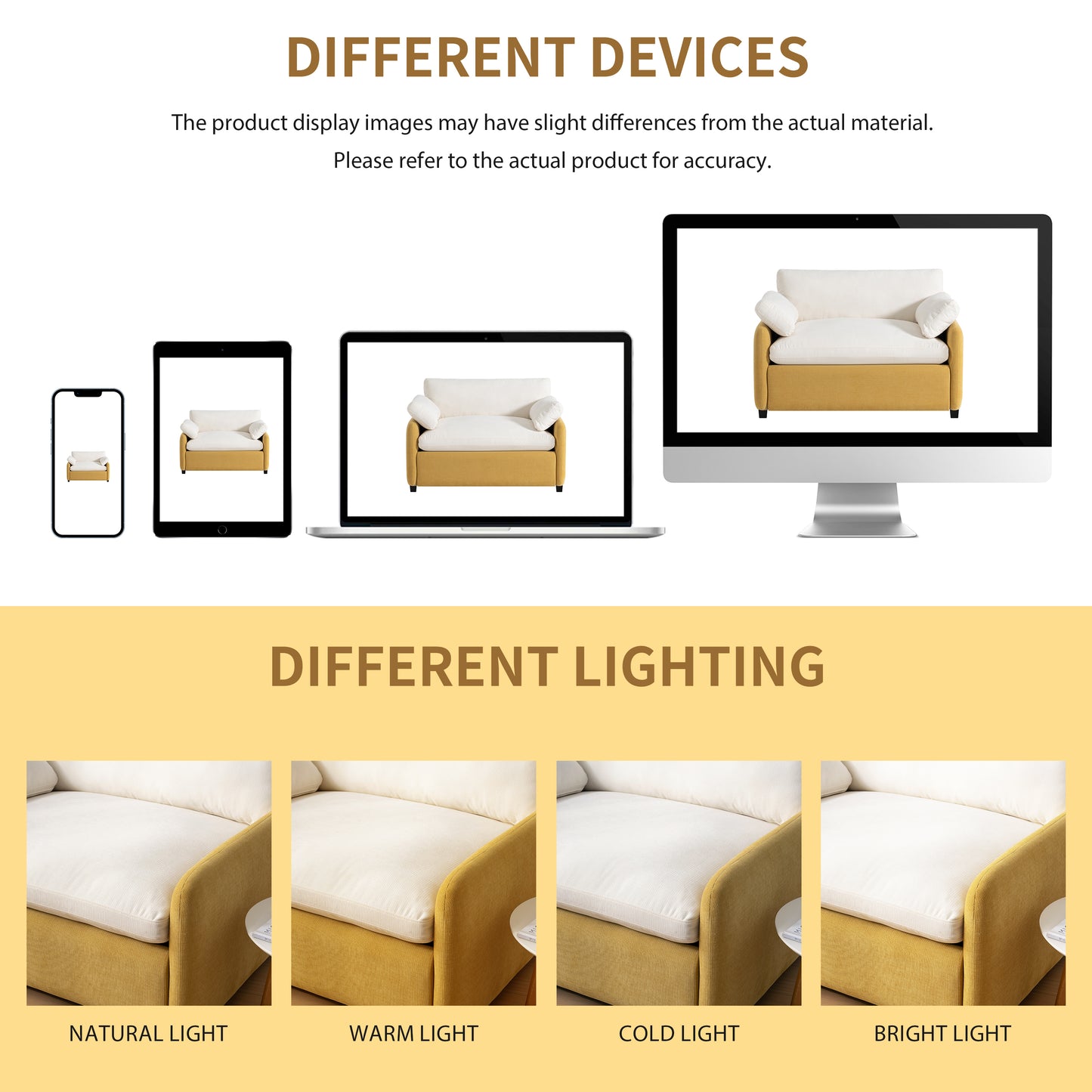 50*43" Accent Sofa Chair - Color Block, Pillows Included