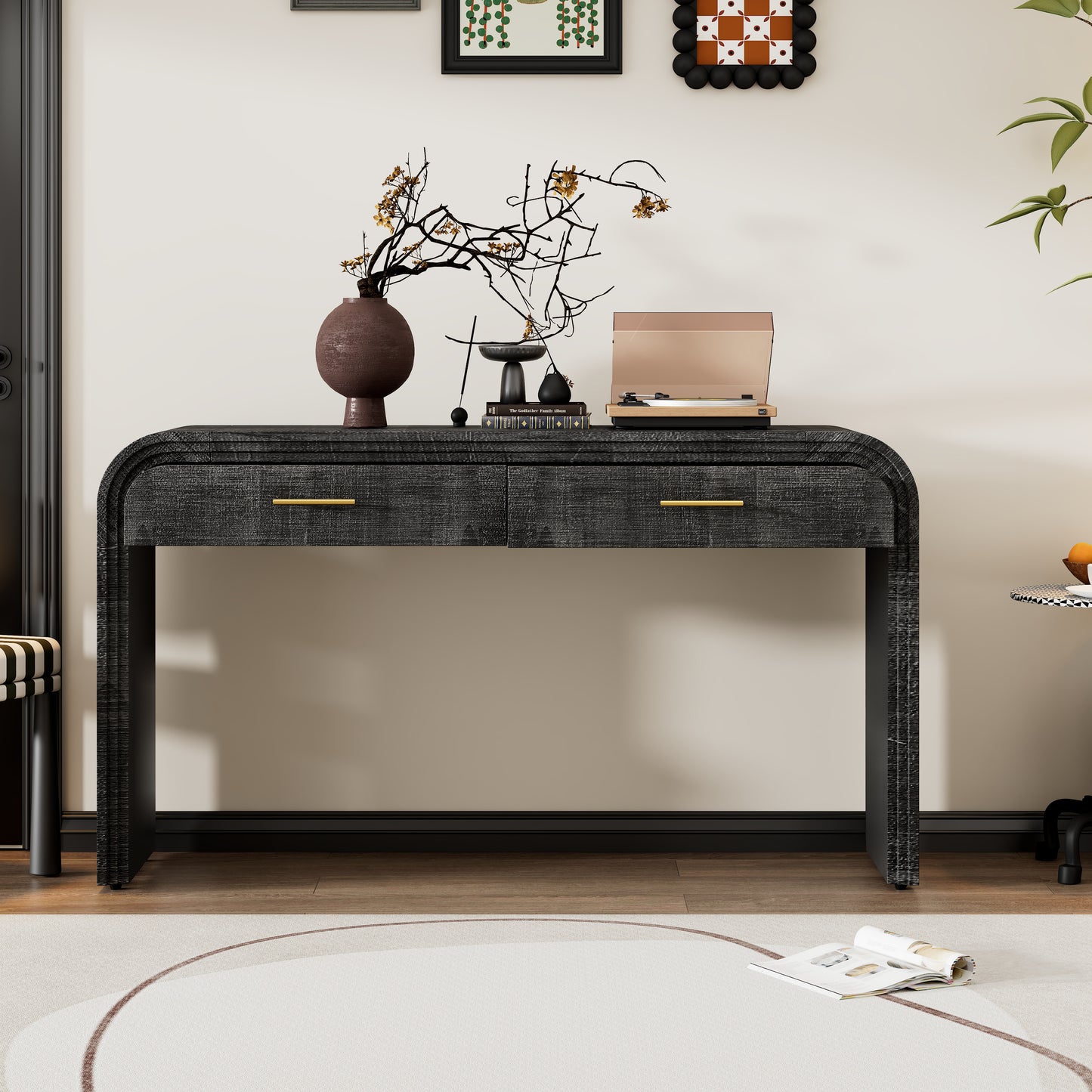 Unique Retro Silhouette Console Table