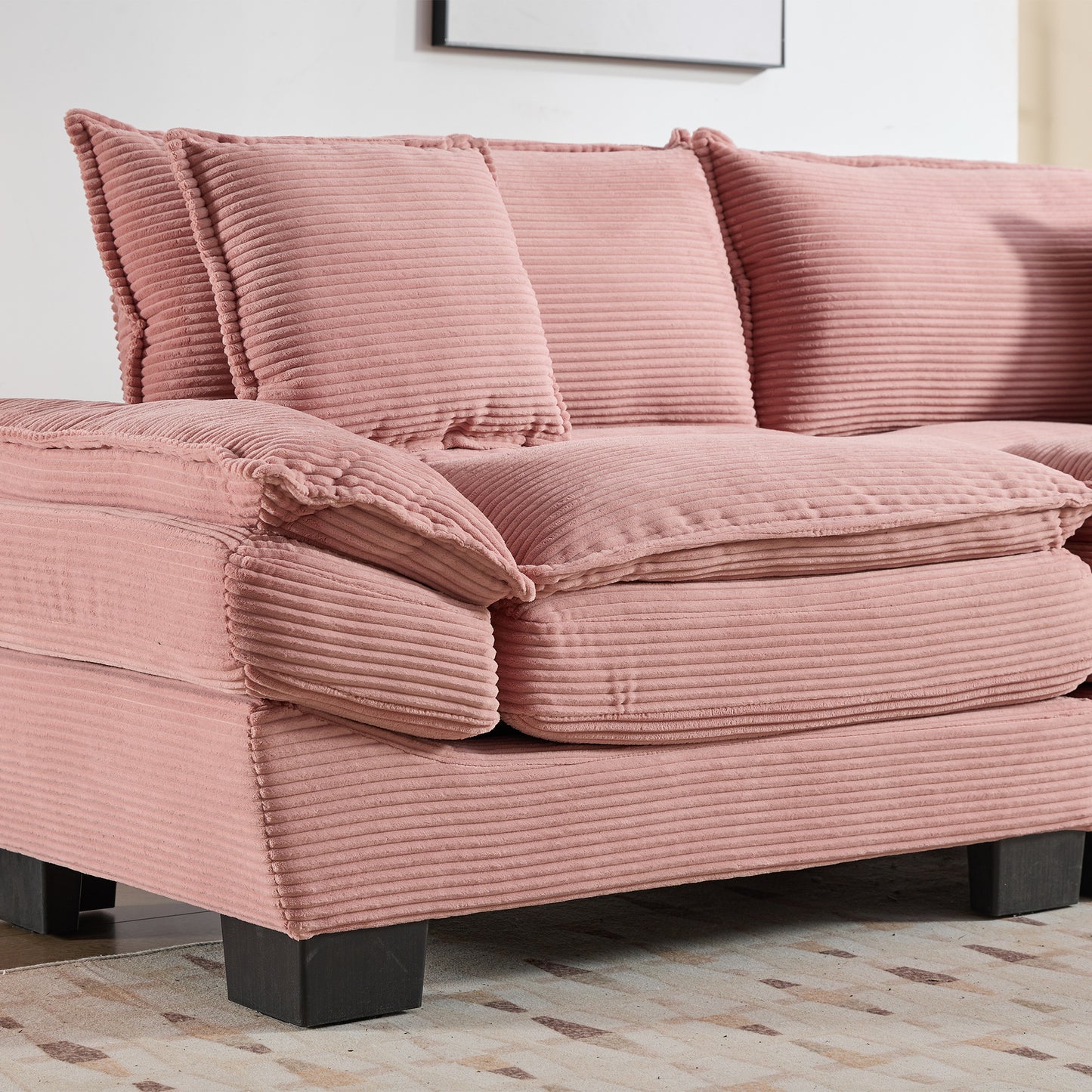 Corduroy Sofa Sleeper Loveseat - Comfy, Deep Seat 5 Colors