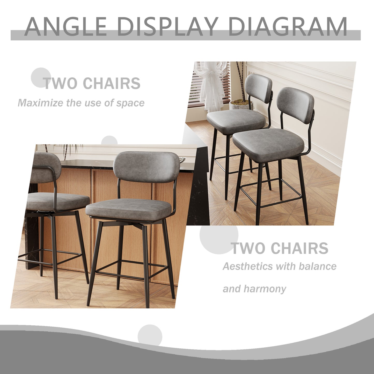 360 ° Rotating Bar Chair Bar Stool bar stools set of 2