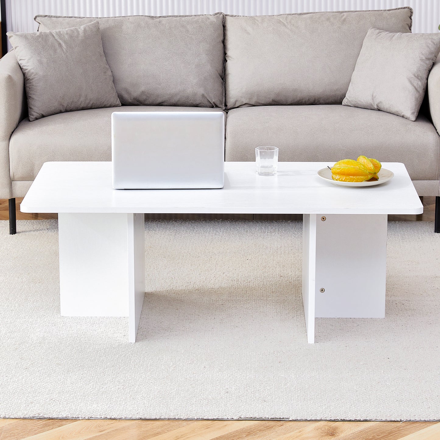 Modern Practical Wood-Colored Coffee Table