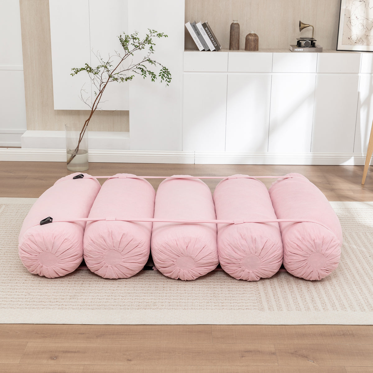 Adjustable Floor Sofa – Corduroy Lazy Sofa with Adjustable Straps, Multi-Person Leisure Chair