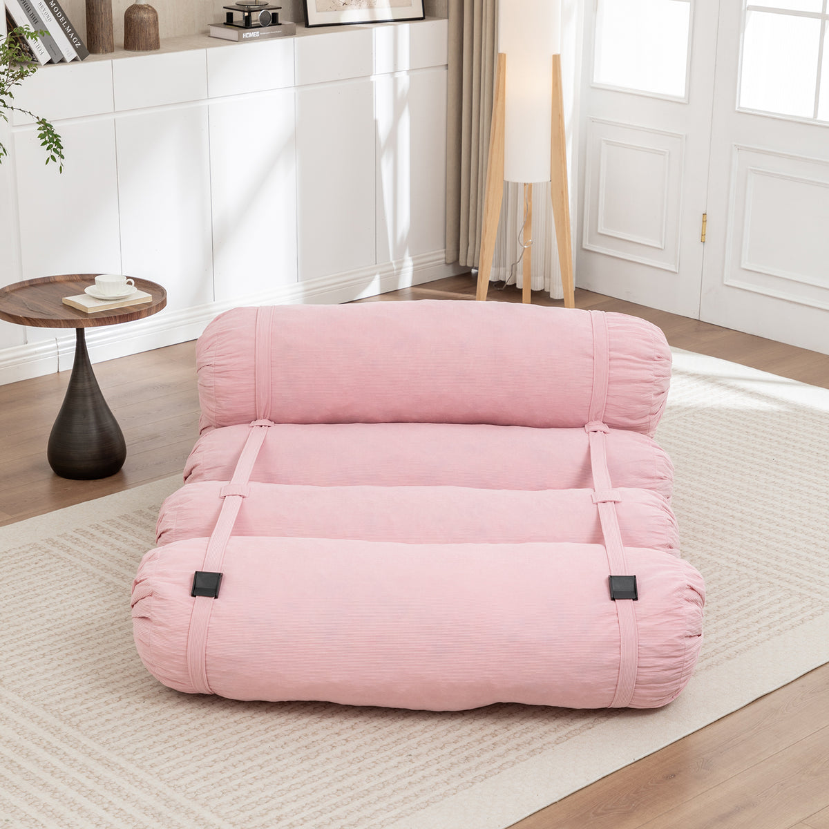 Adjustable Floor Sofa – Corduroy Lazy Sofa with Adjustable Straps, Multi-Person Leisure Chair