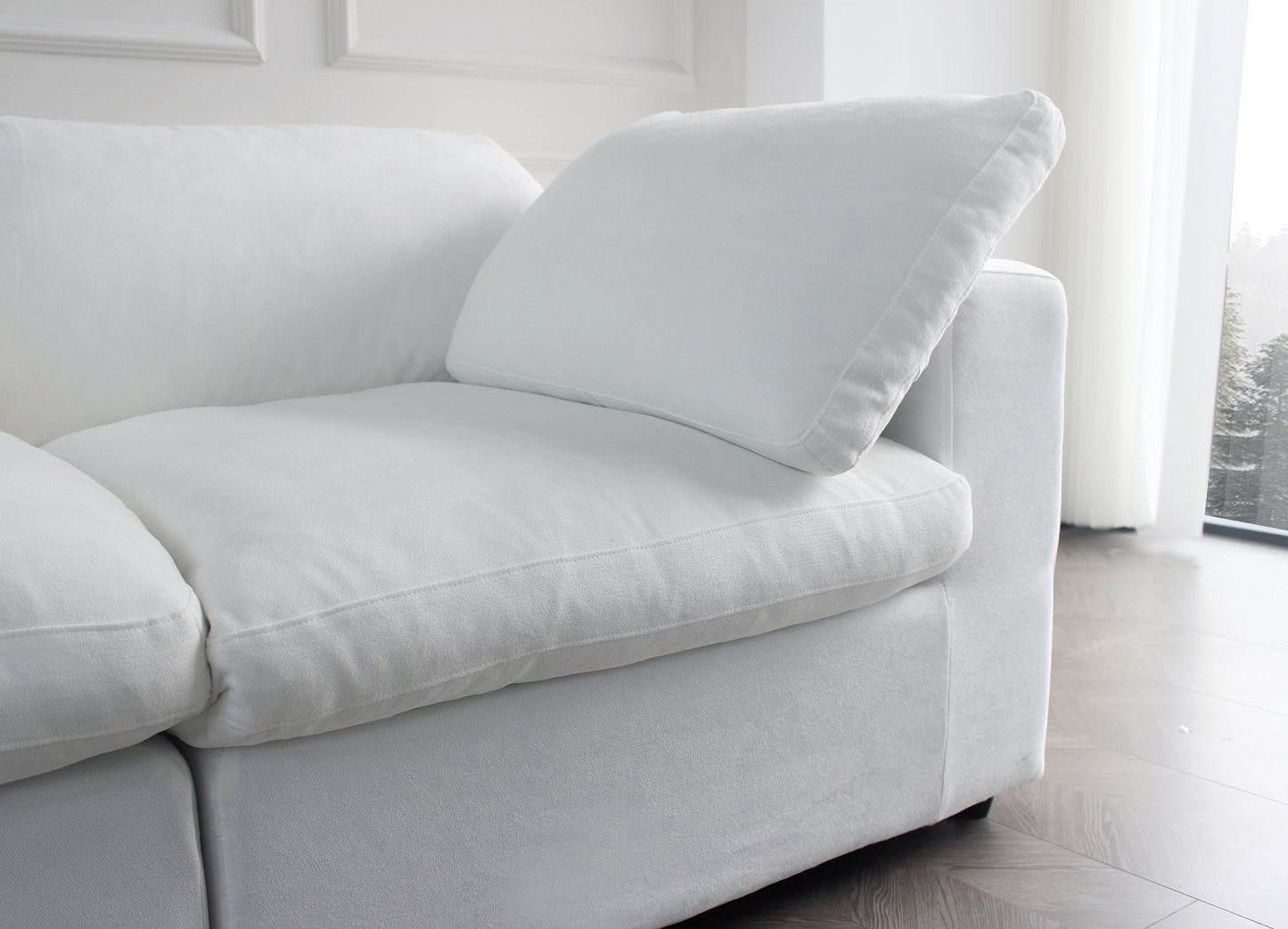 Modular Sectional Sofa Couch: Down - Filled, Cloud - Soft, Covers Washable & Replaceable for Living Room