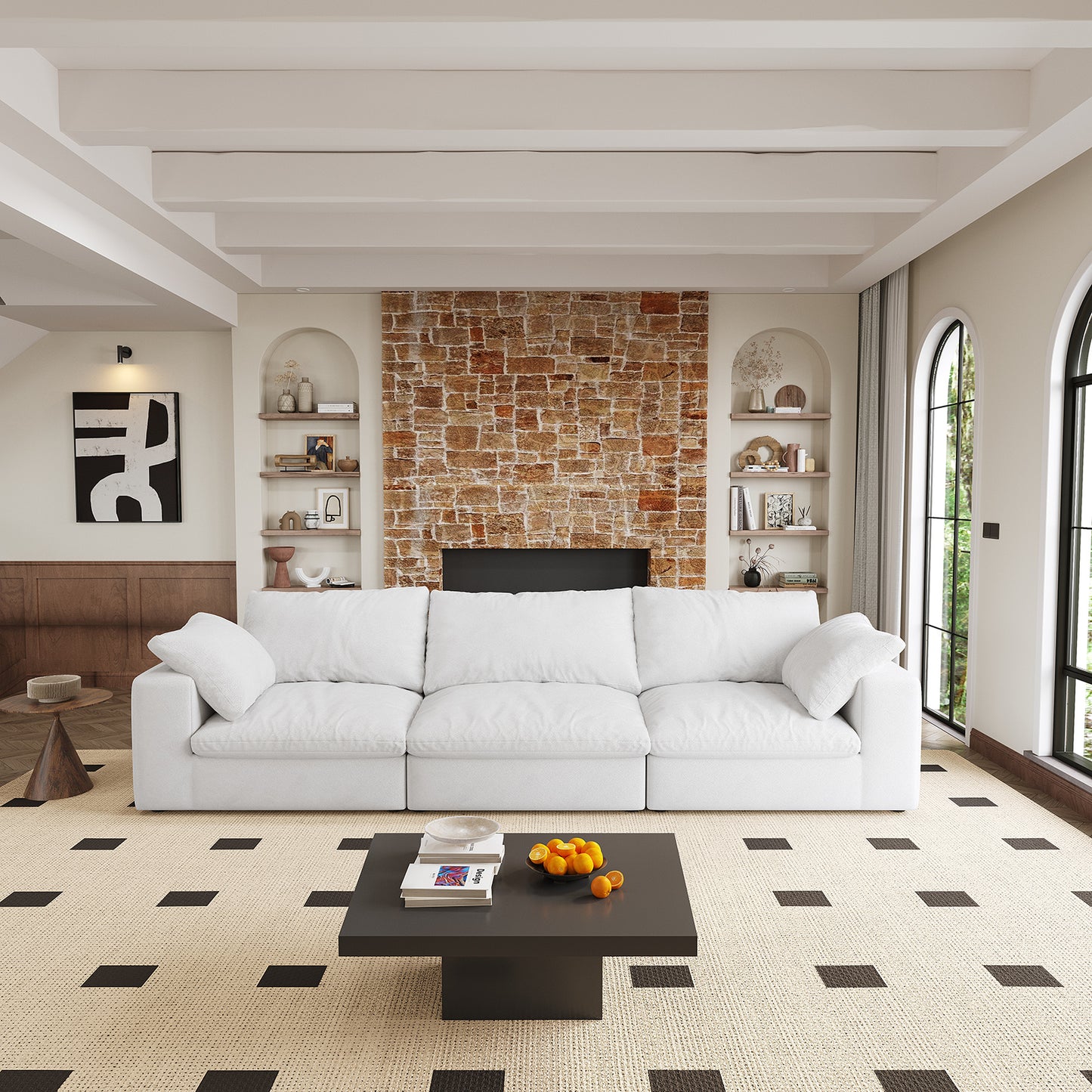 Modular Sectional Sofa Couch: Down - Filled, Cloud - Soft, Covers Washable & Replaceable for Living Room