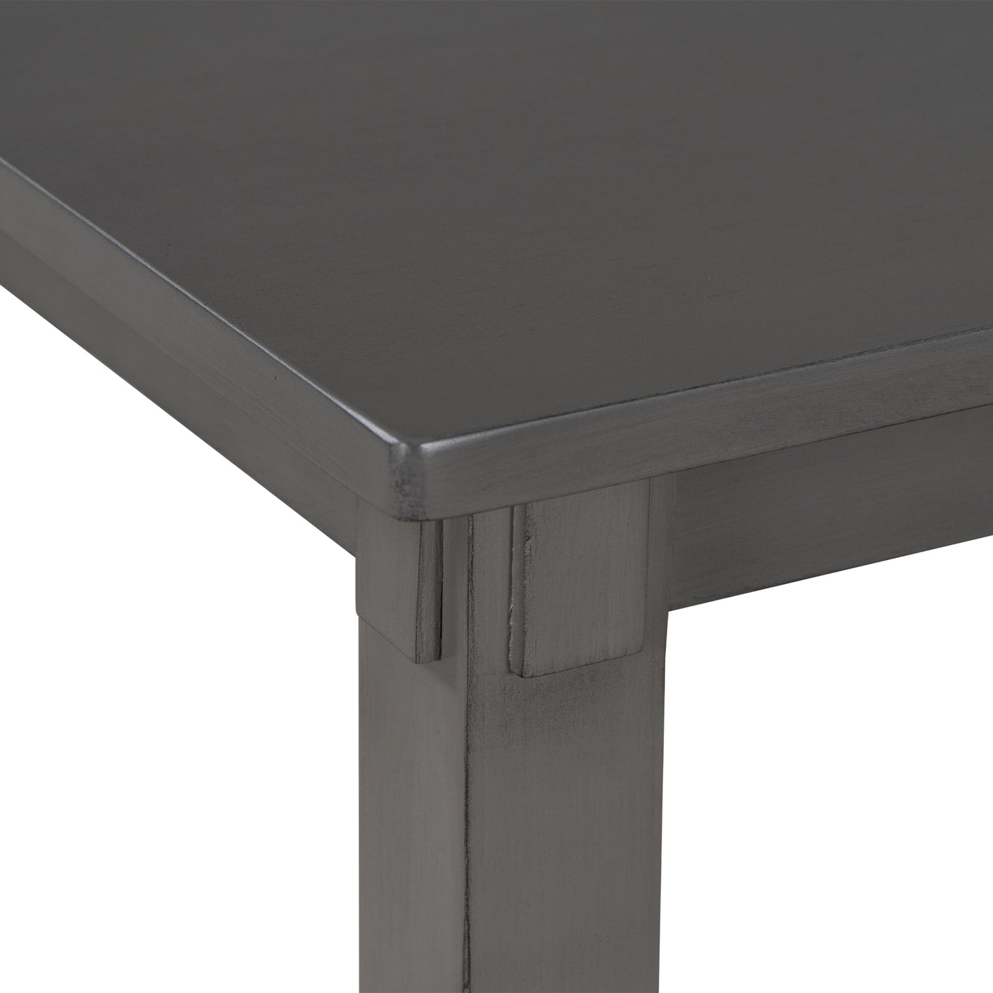 6-Piece Dining Table Set With  1 Wooden Rectangular Dining Table 4 Fabric Chairs 1 Bench