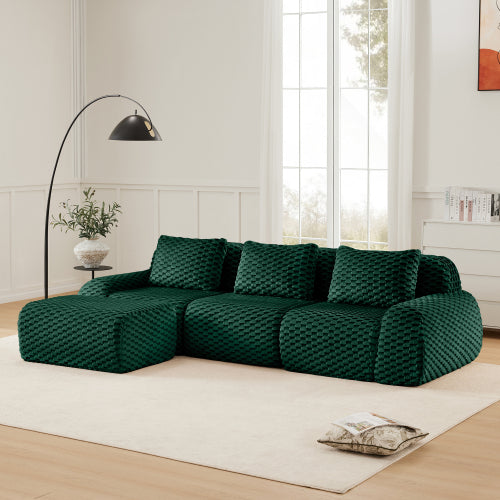 Modular Sectional Sofa for Living Room,Flannelette Fabric,Oversized 2-4 Seater Couch,Deep Seat,Boneless sofa