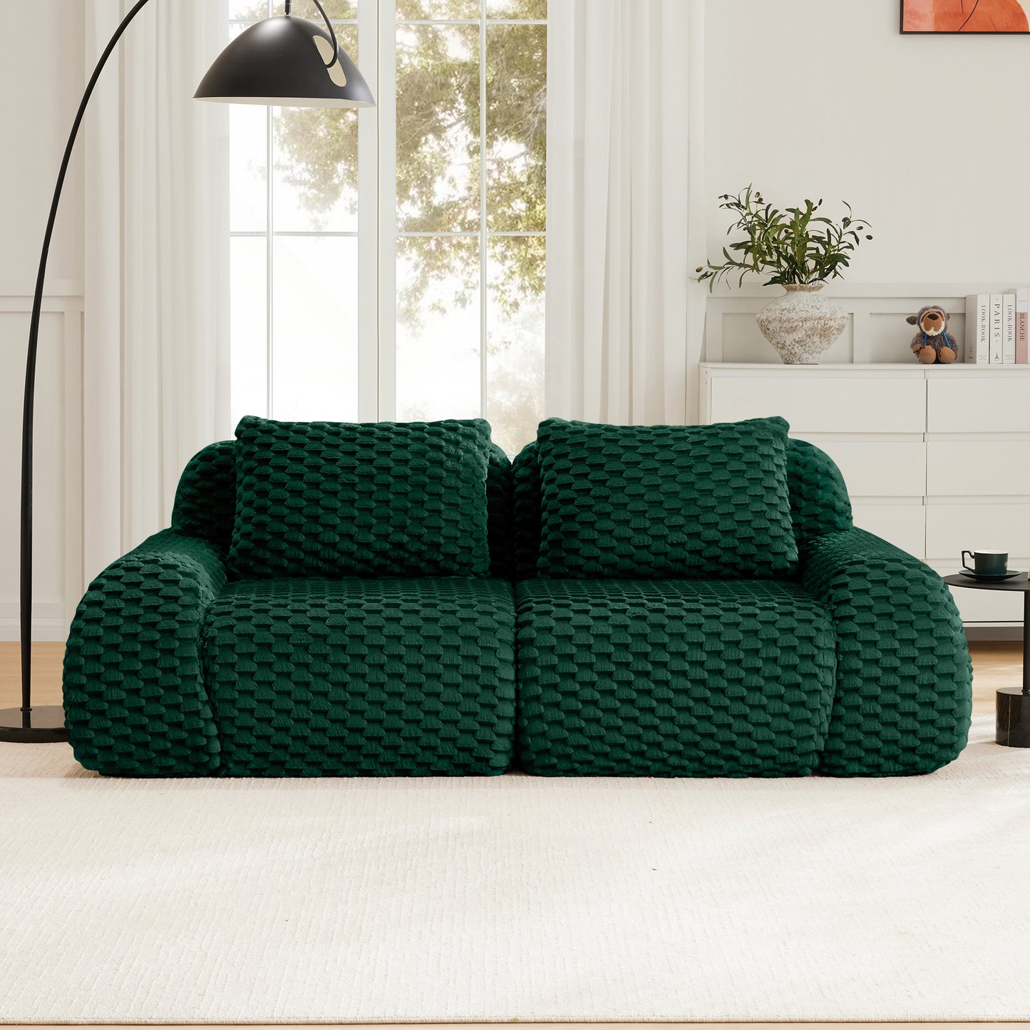 Modular Sectional Sofa for Living Room,Flannelette Fabric,Oversized 2-4 Seater Couch,Deep Seat,Boneless sofa
